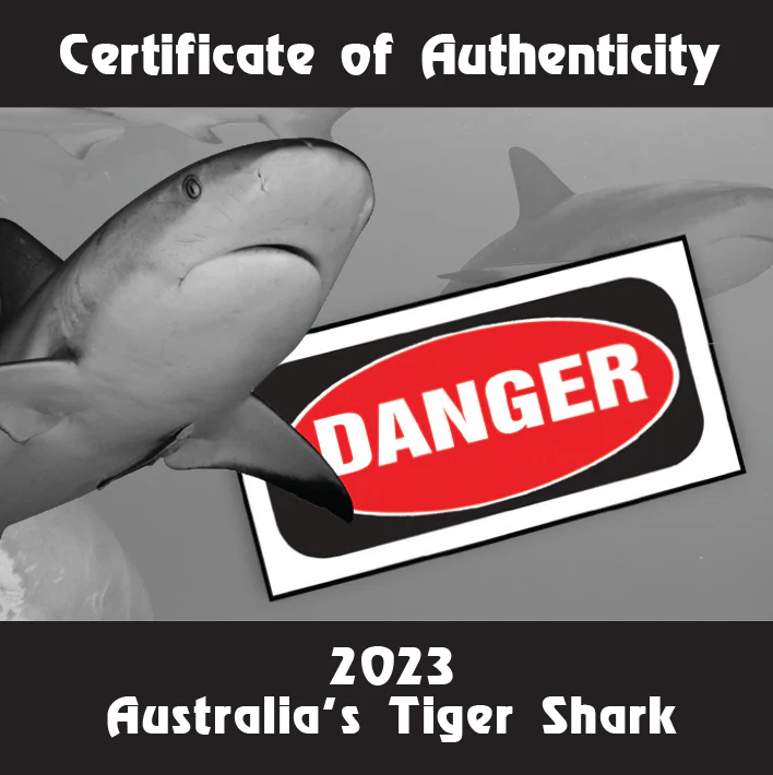 Deadly & Dangerous 2023 $1 Tiger Shark 1oz Silver Proof Coin - Image 6