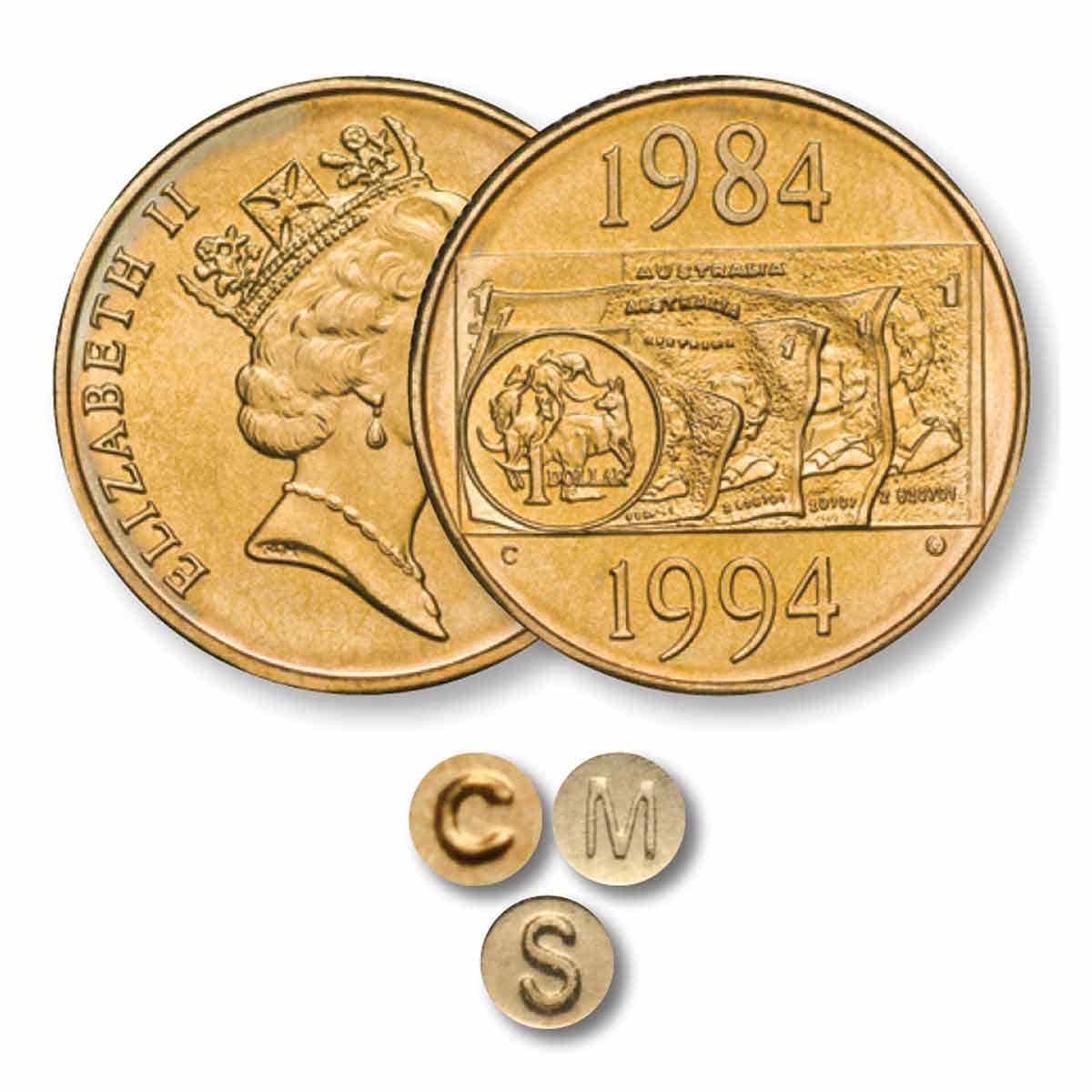 Decade Dollar 1994 $1 Mintmark Uncirculated 3-Coin Set - Image 3