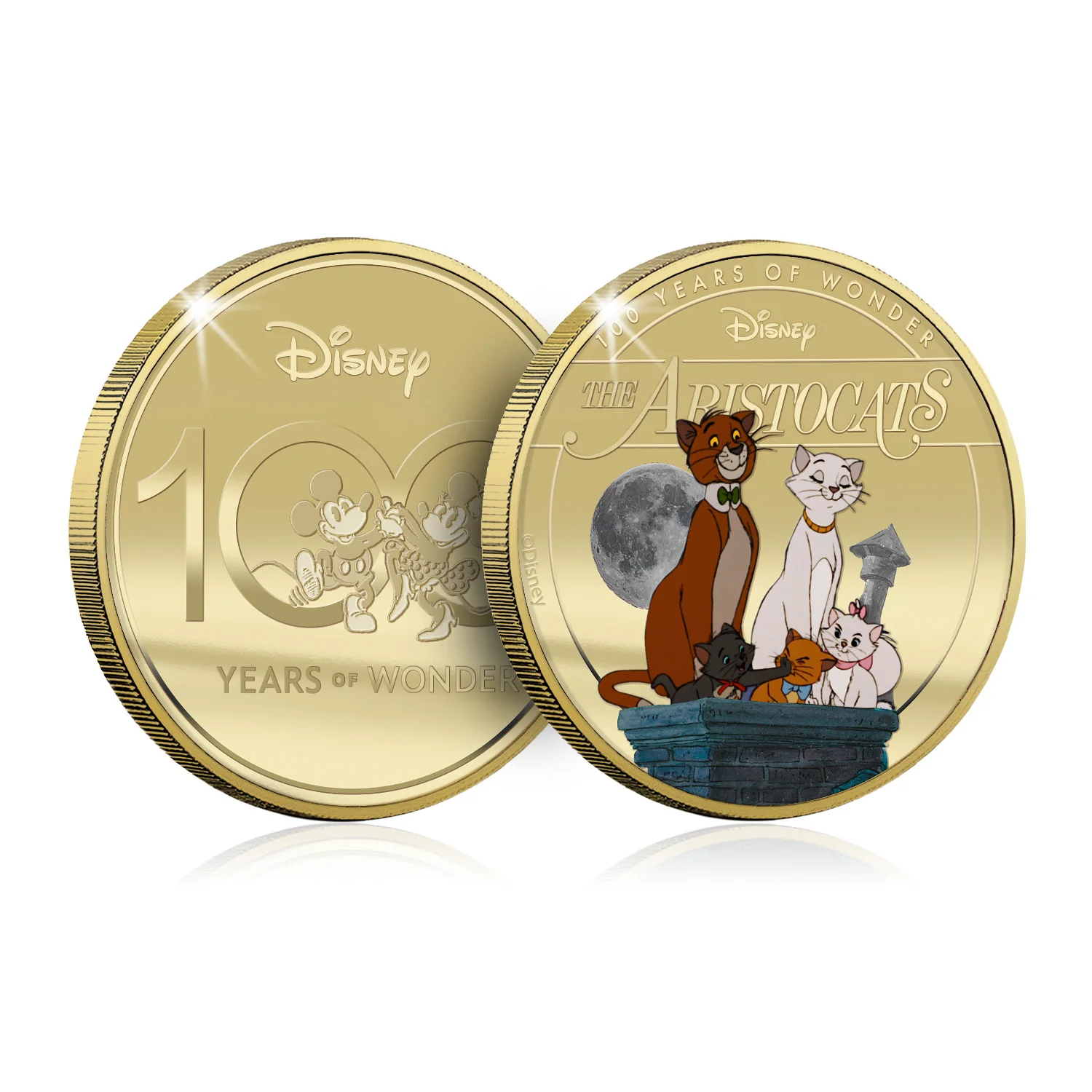 Disney 100 Aristocats Gold-plated Prooflike Commemorative