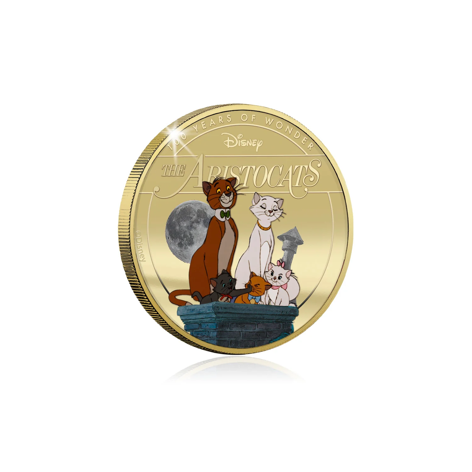 Disney 100 Aristocats Gold-plated Prooflike Commemorative - Image 2
