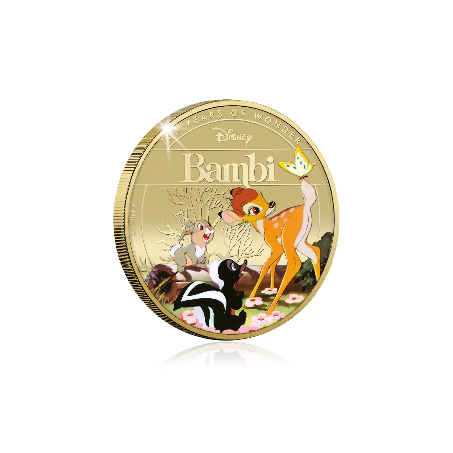 Disney 100 Bambi Gold-plated Prooflike Commemorative - Image 2