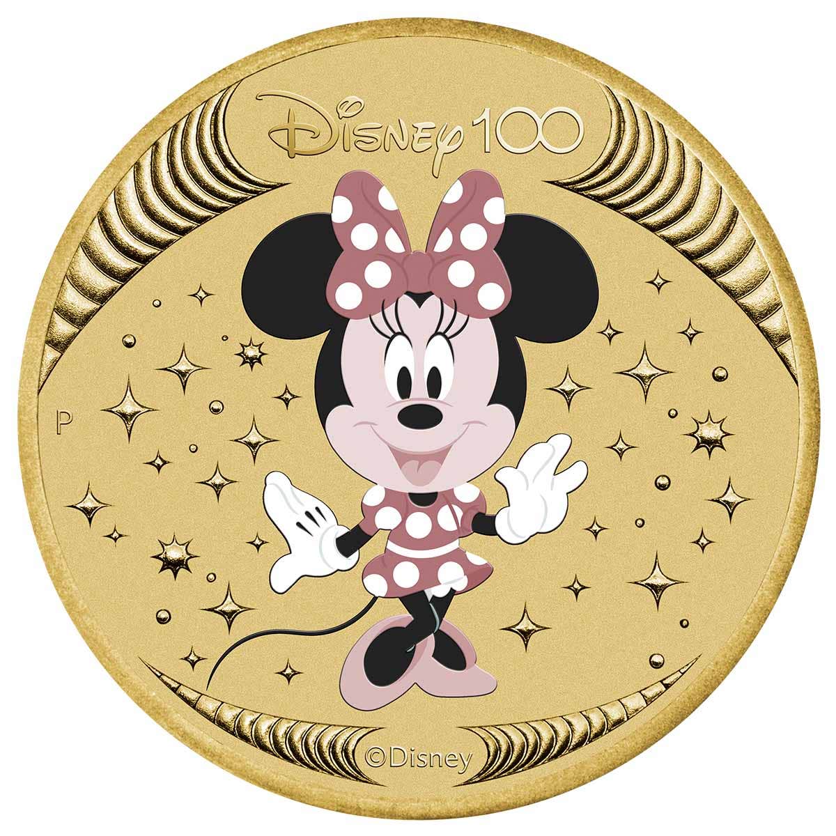 Disney 100th Anniversary 2023 $1 Minnie Mouse Stamp & Coin Cover - Image 3
