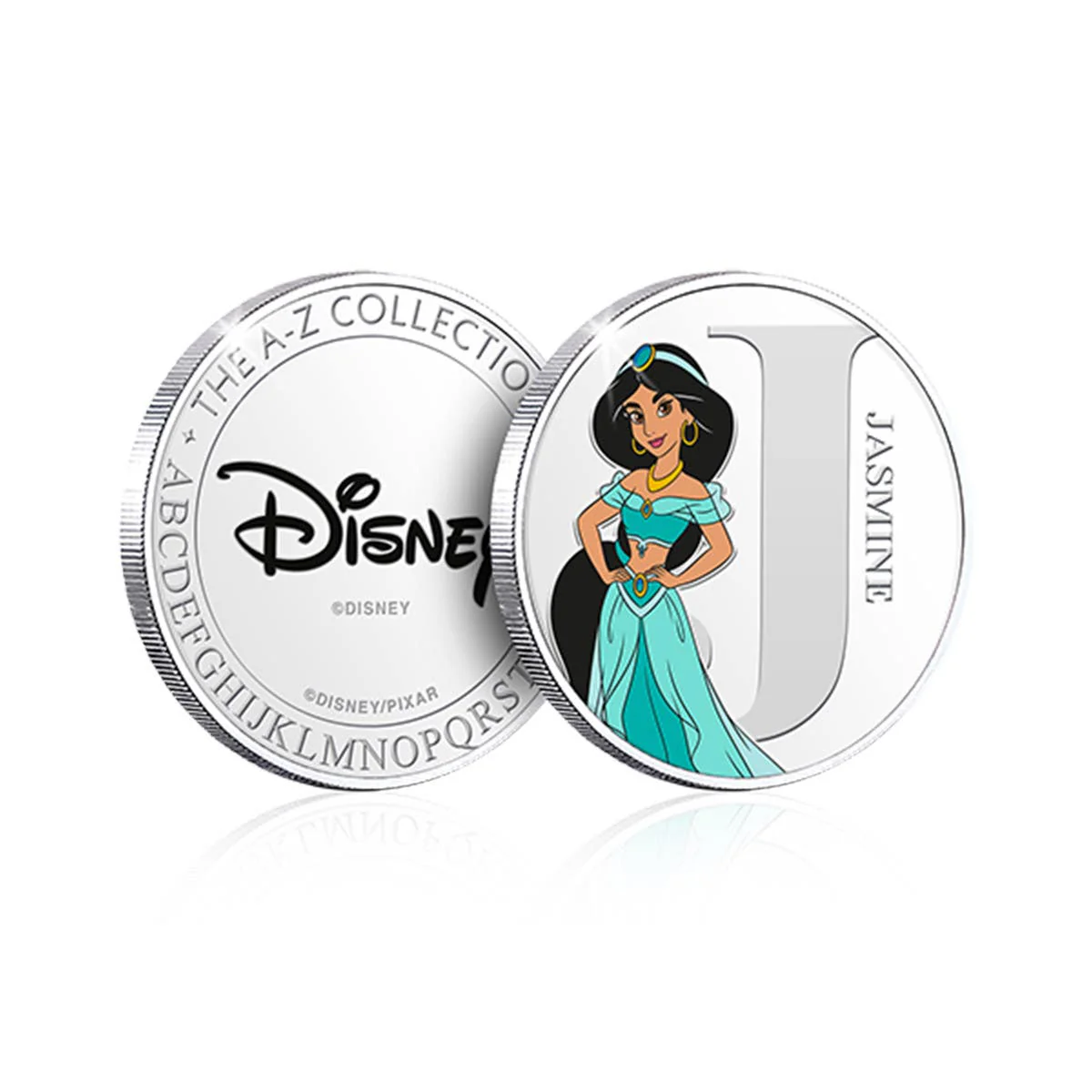 Disney J is for Jasmine Silver-plated Commemorative