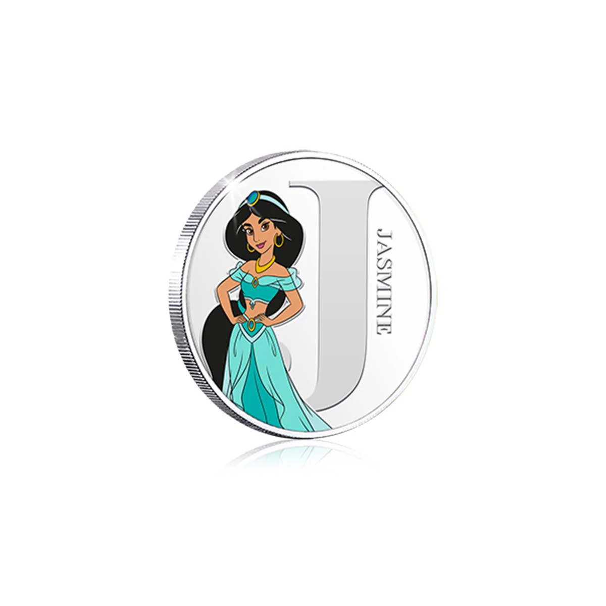Disney J is for Jasmine Silver-plated Commemorative - Image 2