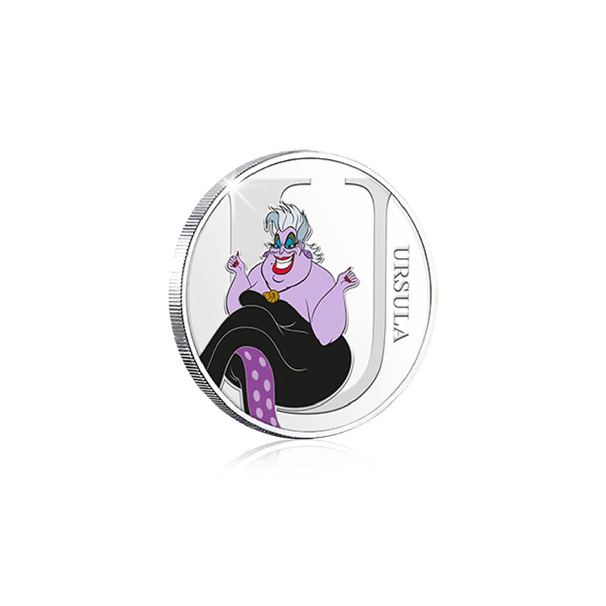 Disney U is for Ursula Silver-Plated Commemorative - Image 2