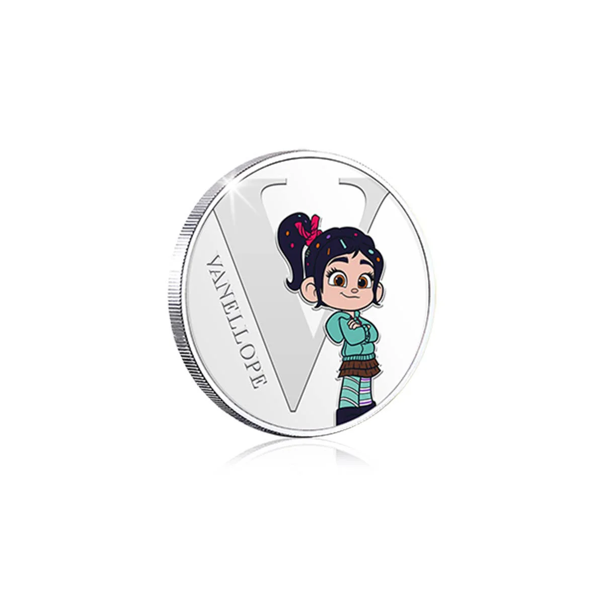 Disney V is for Vanellope Silver-Plated Commemorative - Image 2