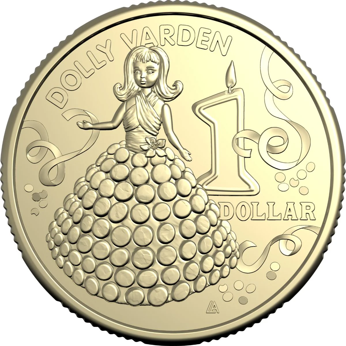 Australia Dolly Varden Birthday Cake 2025 $1 Aluminium-Bronze Uncirculated Coin - Image 2