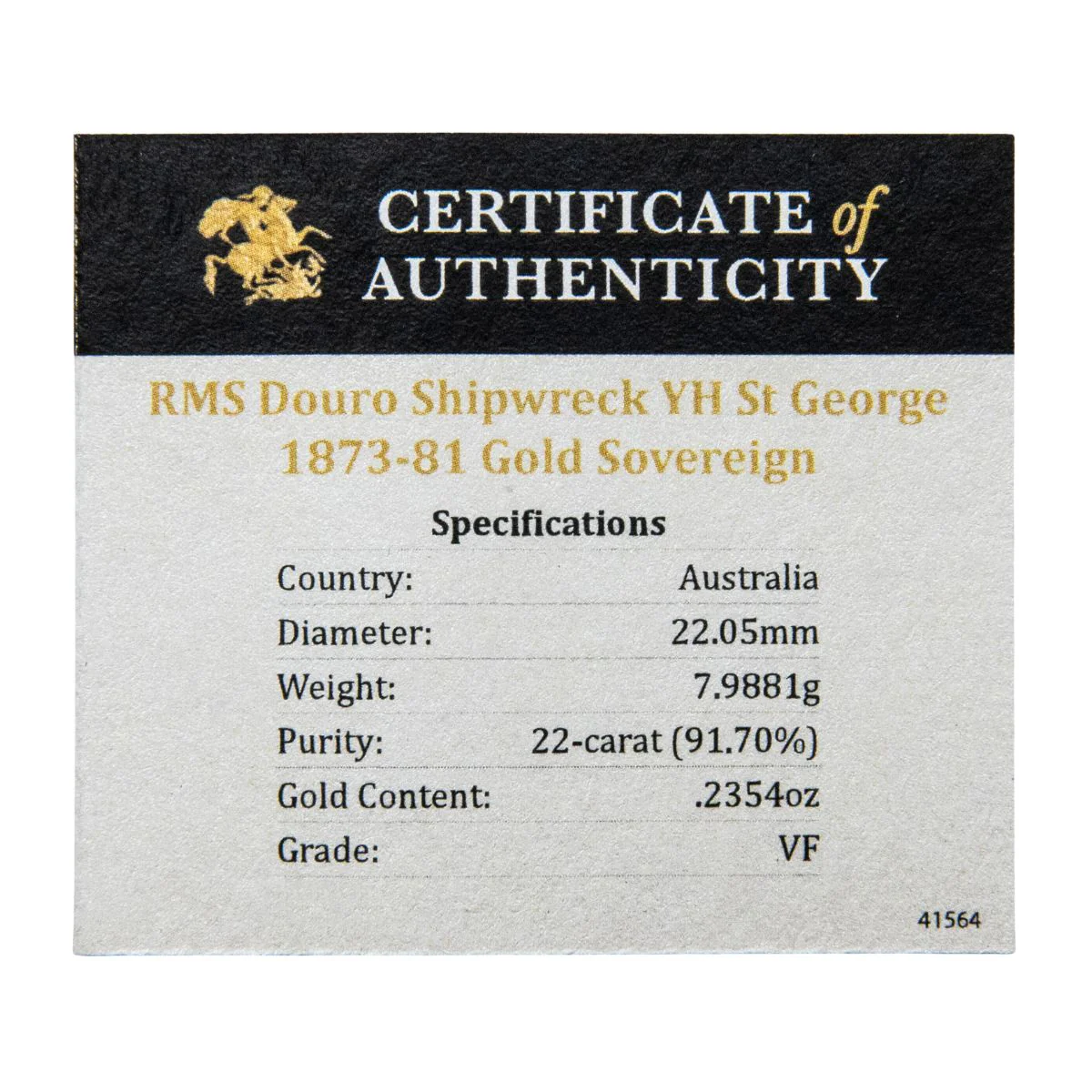 Queen Victoria Douro Shipwreck 1873-80 Gold Sovereign Very Fine (Date of our choice) - Image 4