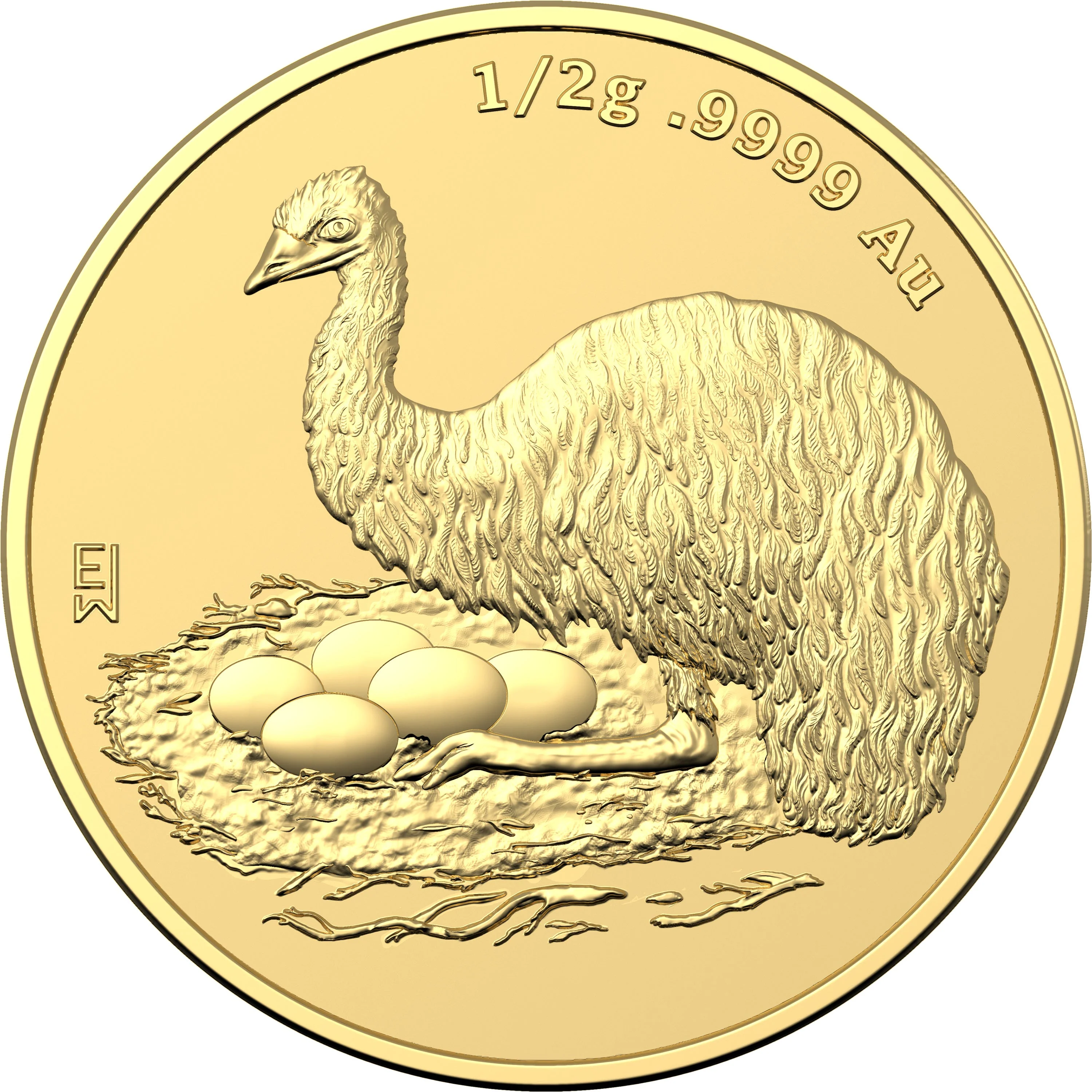 Australia Emu 2023 $5 1/2g Gold Frosted Proof Coin - Image 2