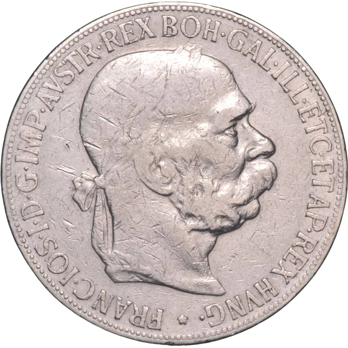 Austria Franz Joseph I Silver 5 Corona Coin - Image 2