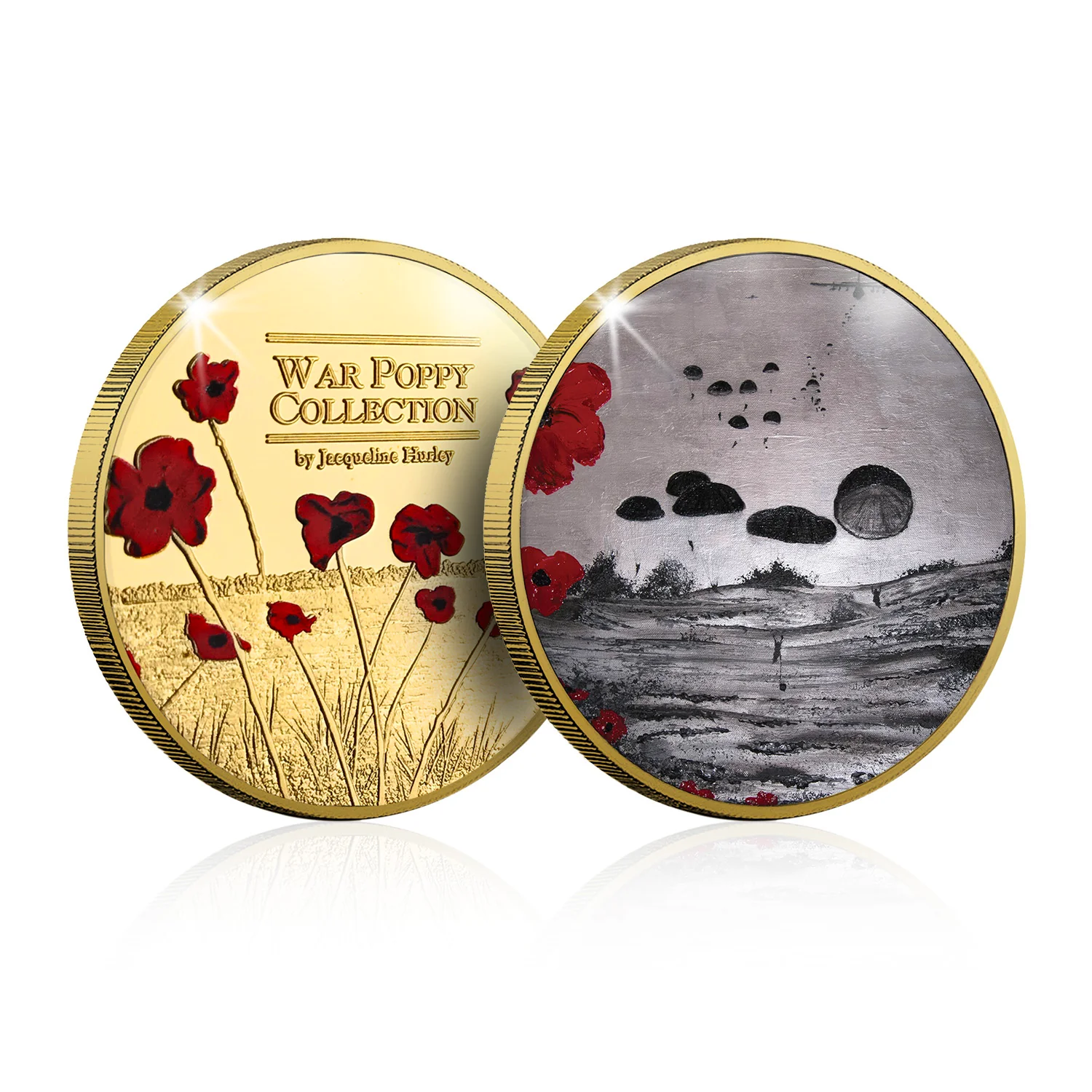 The Jacqueline Hurley War Poppy 'Ready For Anything' Gold-plated Prooflike Commemorative