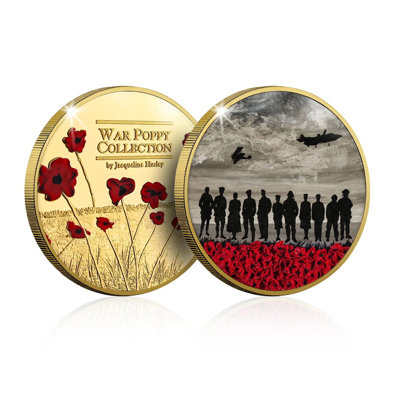 The Jacqueline Hurley War Poppy 'Through Adversity to the Stars' Gold-plated Prooflike Commemorative