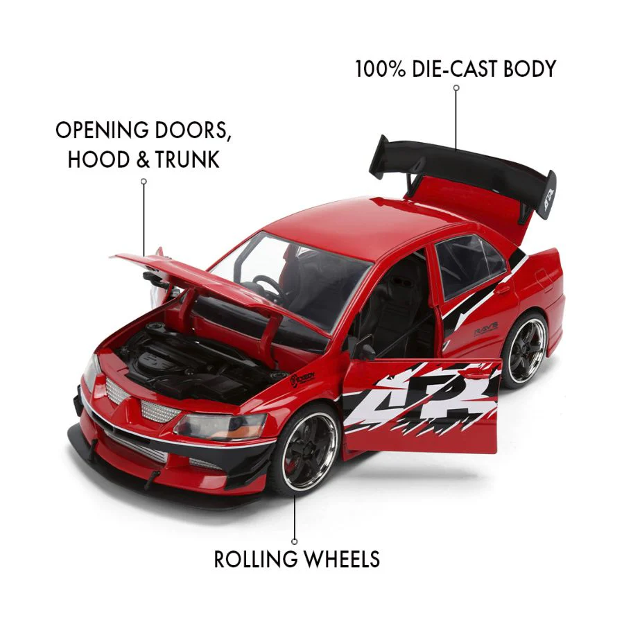 Fast & Furious 2006 Mitsubishi Lancer Evolution IX 1:24 Scale Diecast Model Car - Image 8
