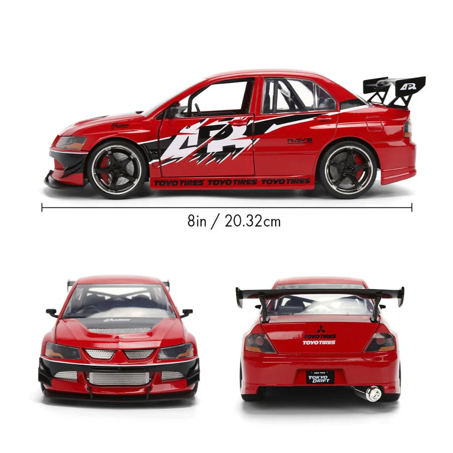 Fast & Furious 2006 Mitsubishi Lancer Evolution IX 1:24 Scale Diecast Model Car - Image 9