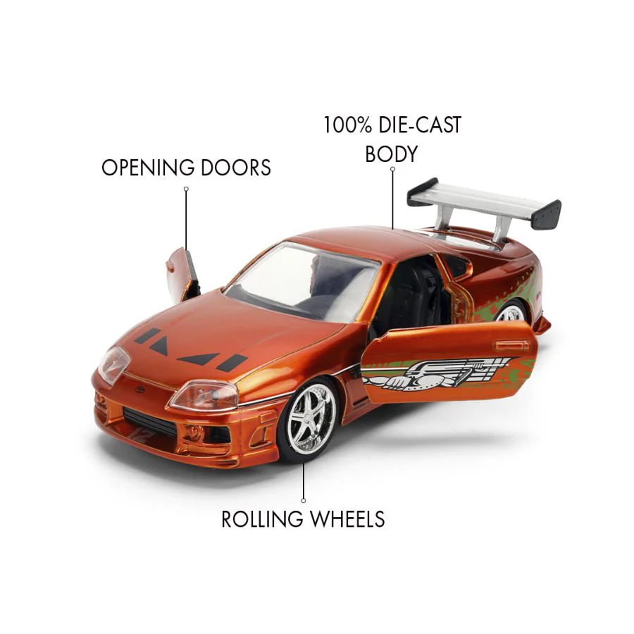 Fast & Furious Brian’s 1995 Toyota Supra Anniversary 1:32 Scale Diecast Model Car - Image 2
