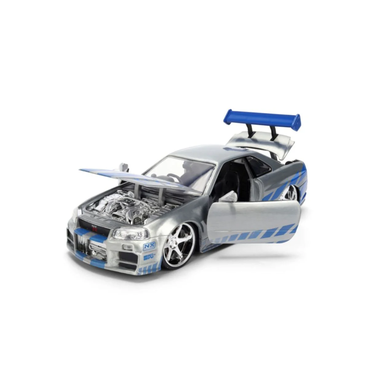Fast & Furious Brian's 2002 Nissan Skyline GT-R (BNR34) 1:24 Scale Diecast Model Car - Image 2