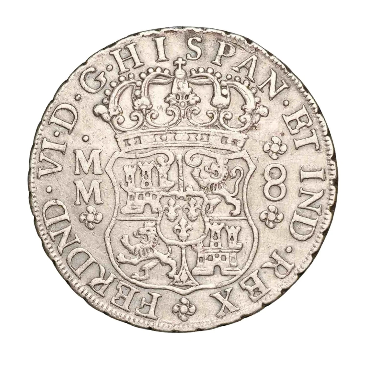 Spanish-American Ferdinand VI 1746-59 Silver 8 Reales Very Fine-Extremely Fine - Image 3