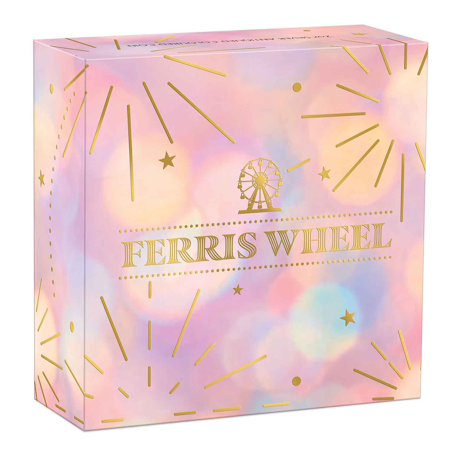 Ferris Wheel 2025 $2 Colour 2oz Silver Antique Coin - Image 4