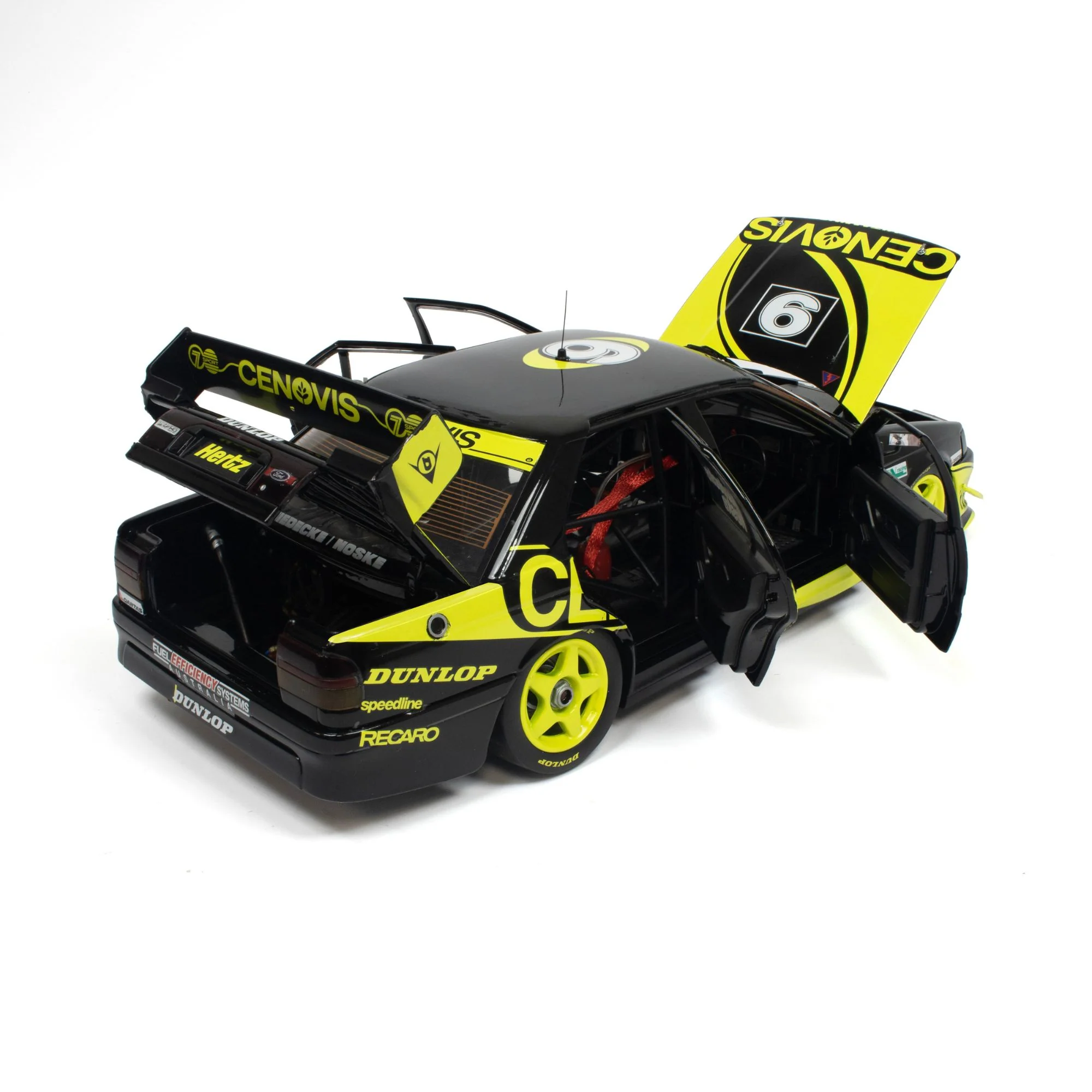 FORD FALCON EB - ALLAN MOFFAT RACING - ANDREW MIEDECKE/MARK NOSKE #9 - 1995 BATHURST 1000 - 1:18 Scale Diecast Model Car - Image 9