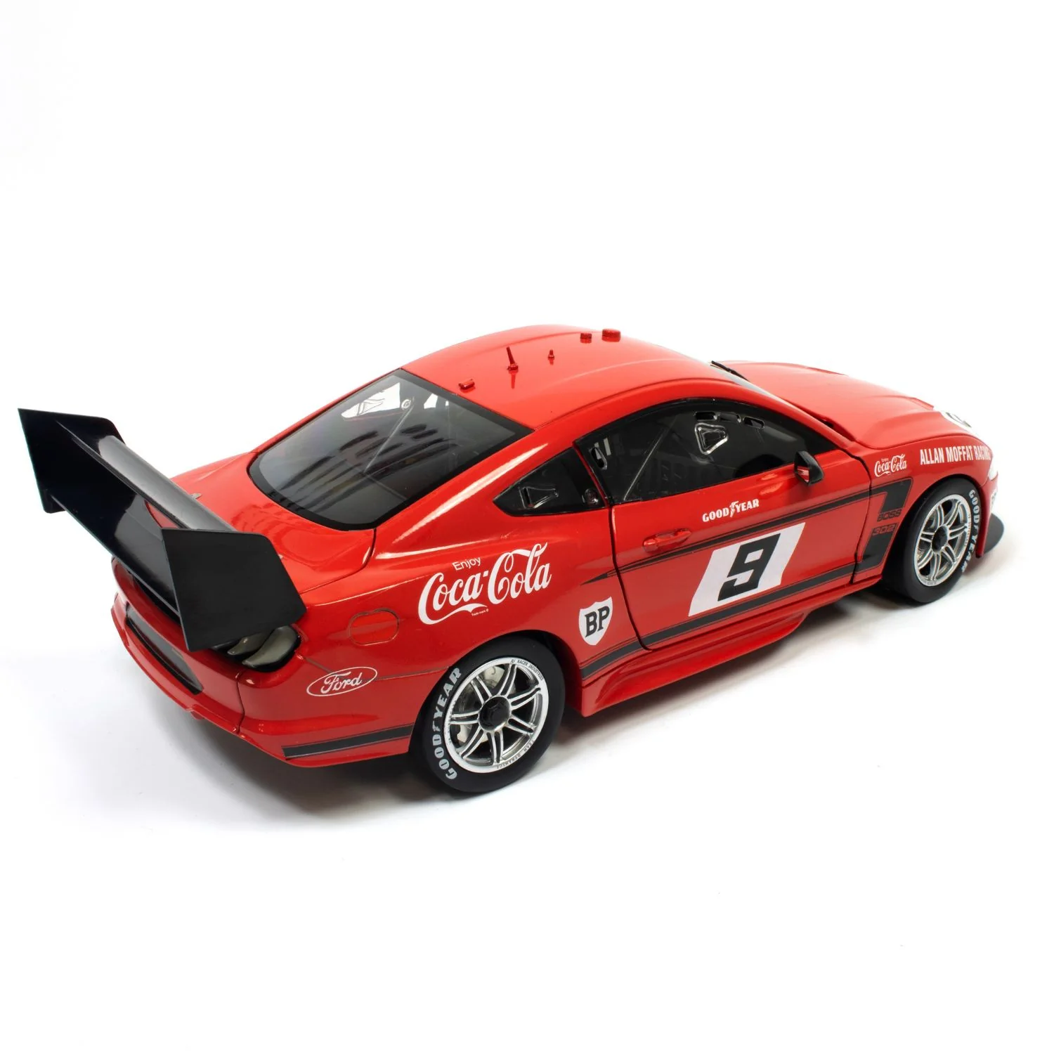 FORD MUSTANG-ALLAN MOFFAT RACING- ALLAN MOFFAT #9 - 1969 COCA-COLA TRANS AM BOSS 302 - RETRO LIVERY - 1:43 Scale Diecast Model Car - Image 2