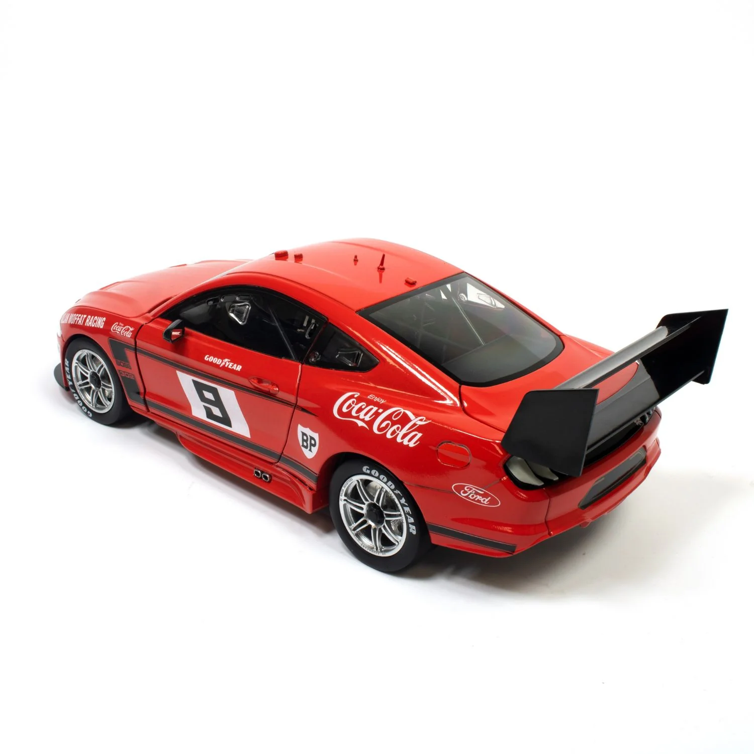 FORD MUSTANG-ALLAN MOFFAT RACING- ALLAN MOFFAT #9 - 1969 COCA-COLA TRANS AM BOSS 302 - RETRO LIVERY - 1:43 Scale Diecast Model Car - Image 8