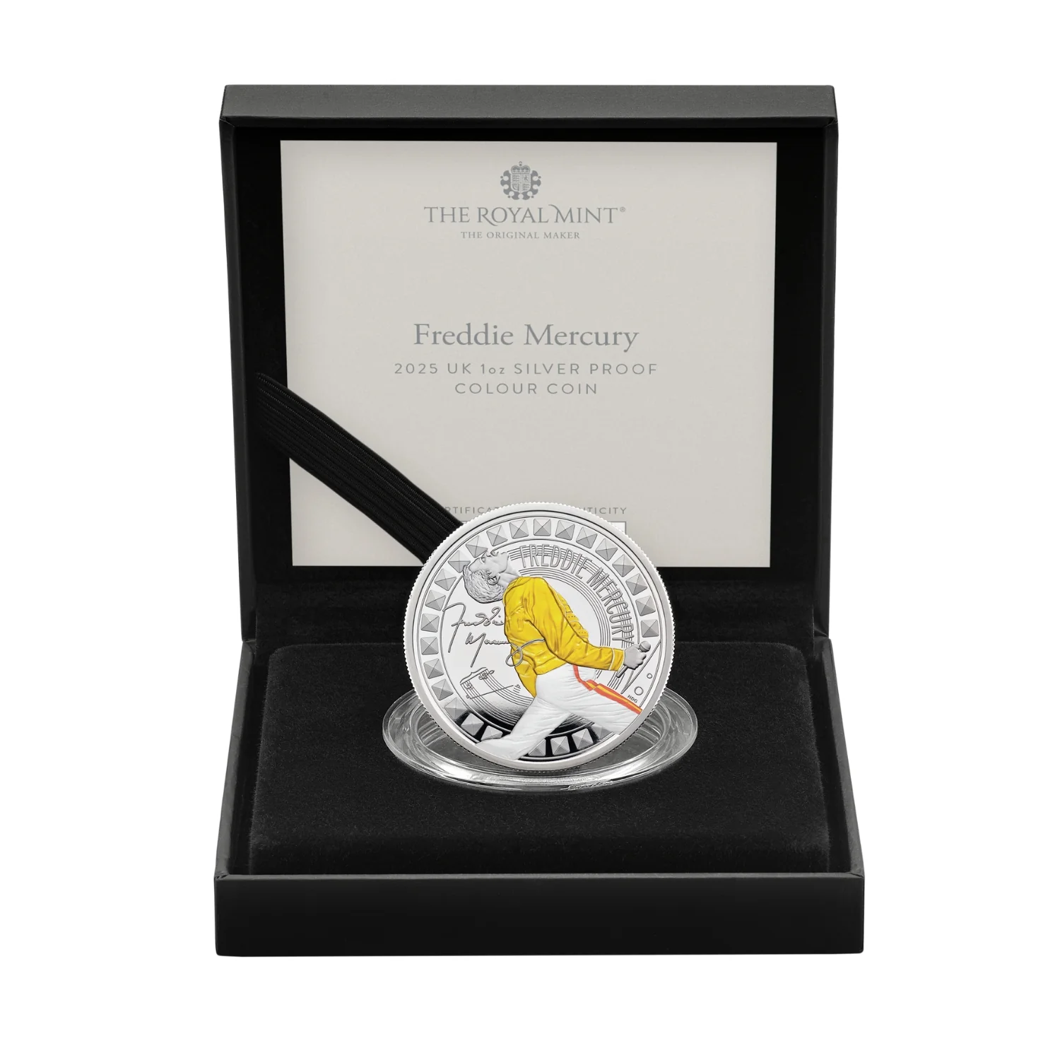 Great Britain Freddie Mercury 2025 £2 Colour 1oz Silver Proof Coin - Image 2