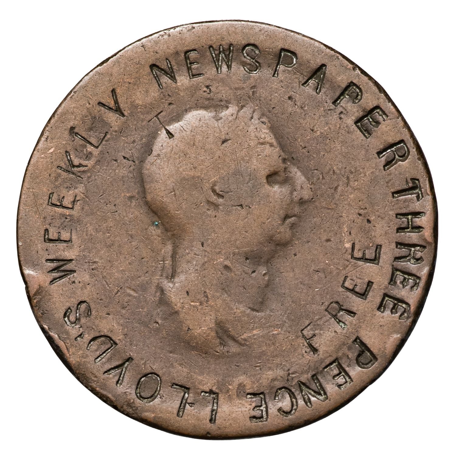 Great Britain 1850s Lloyd Newspaper Token Fair-Very Fine - Image 2