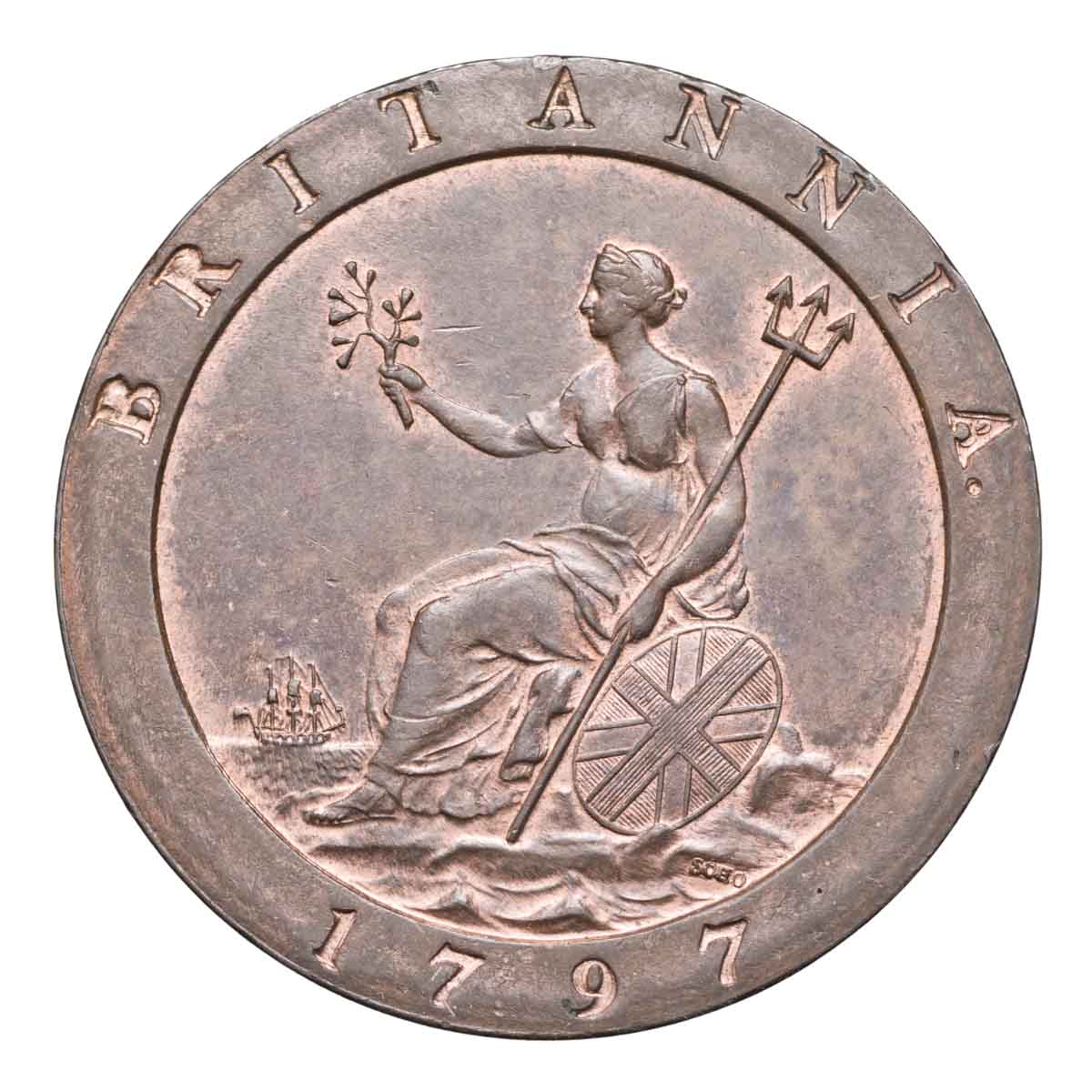 George III 1797 Cartwheel Penny Extremely Fine - Image 2
