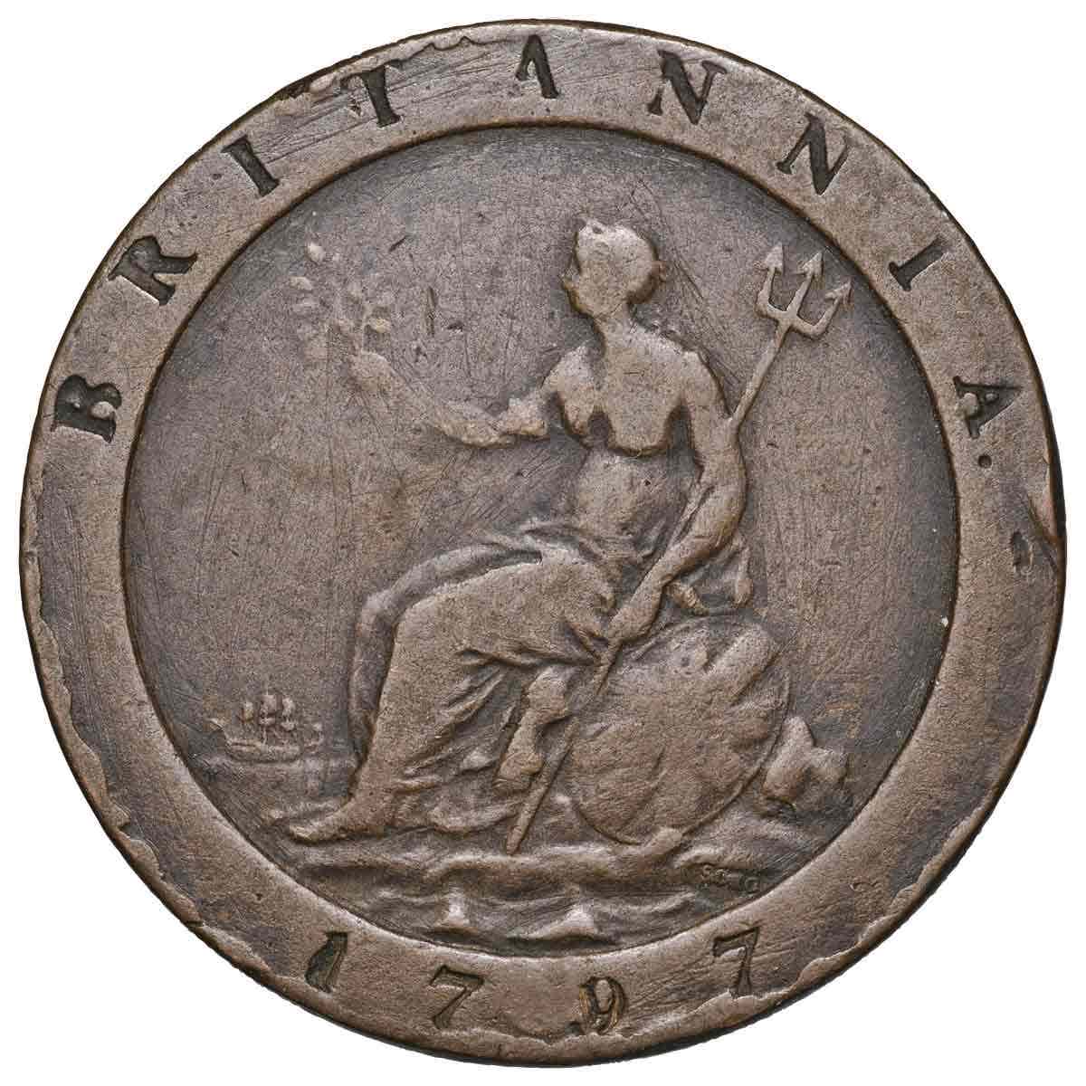 George III 1797 Cartwheel Penny Very Good - Fine - Image 2
