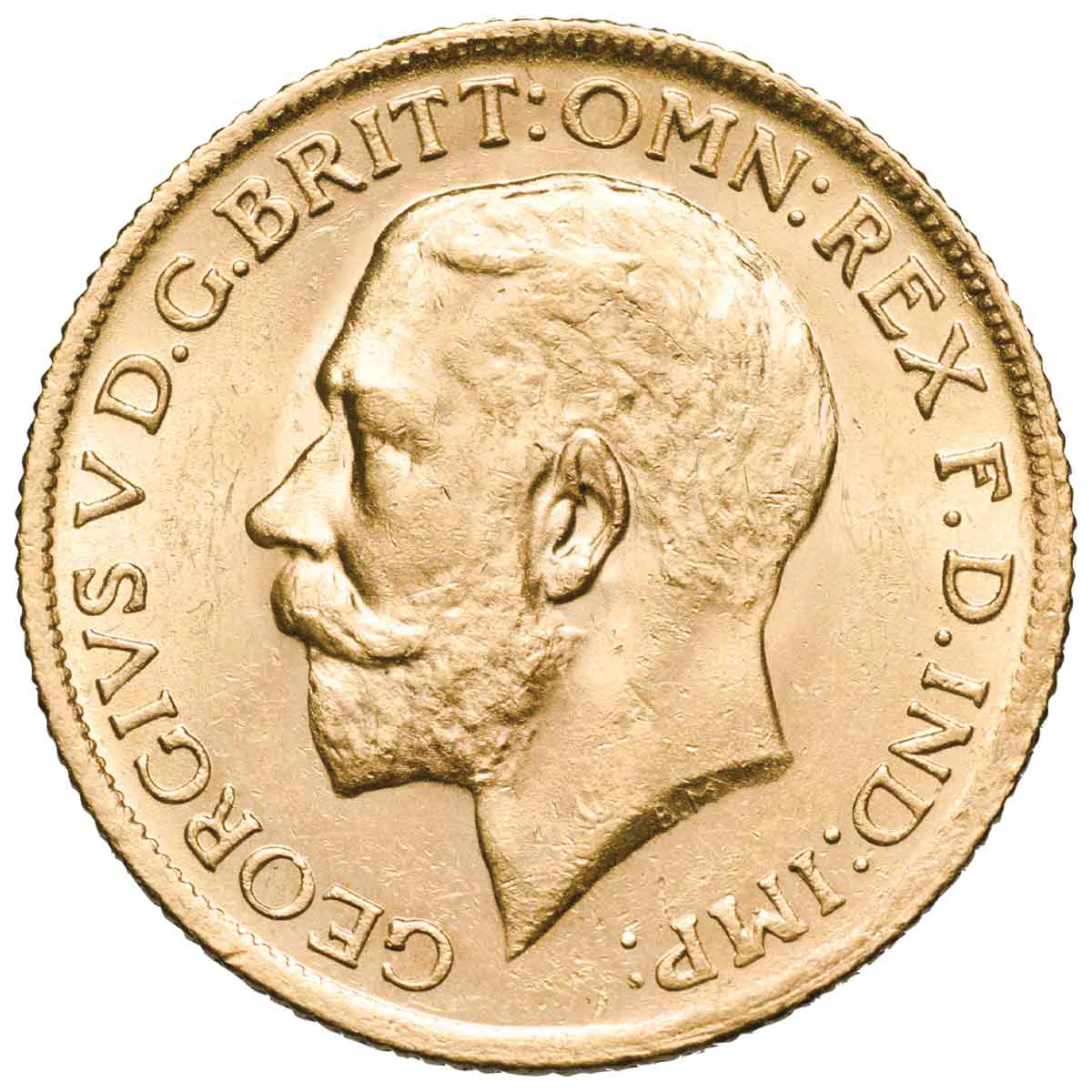 George V 1921S Gold Sovereign about Uncirculated - Image 2