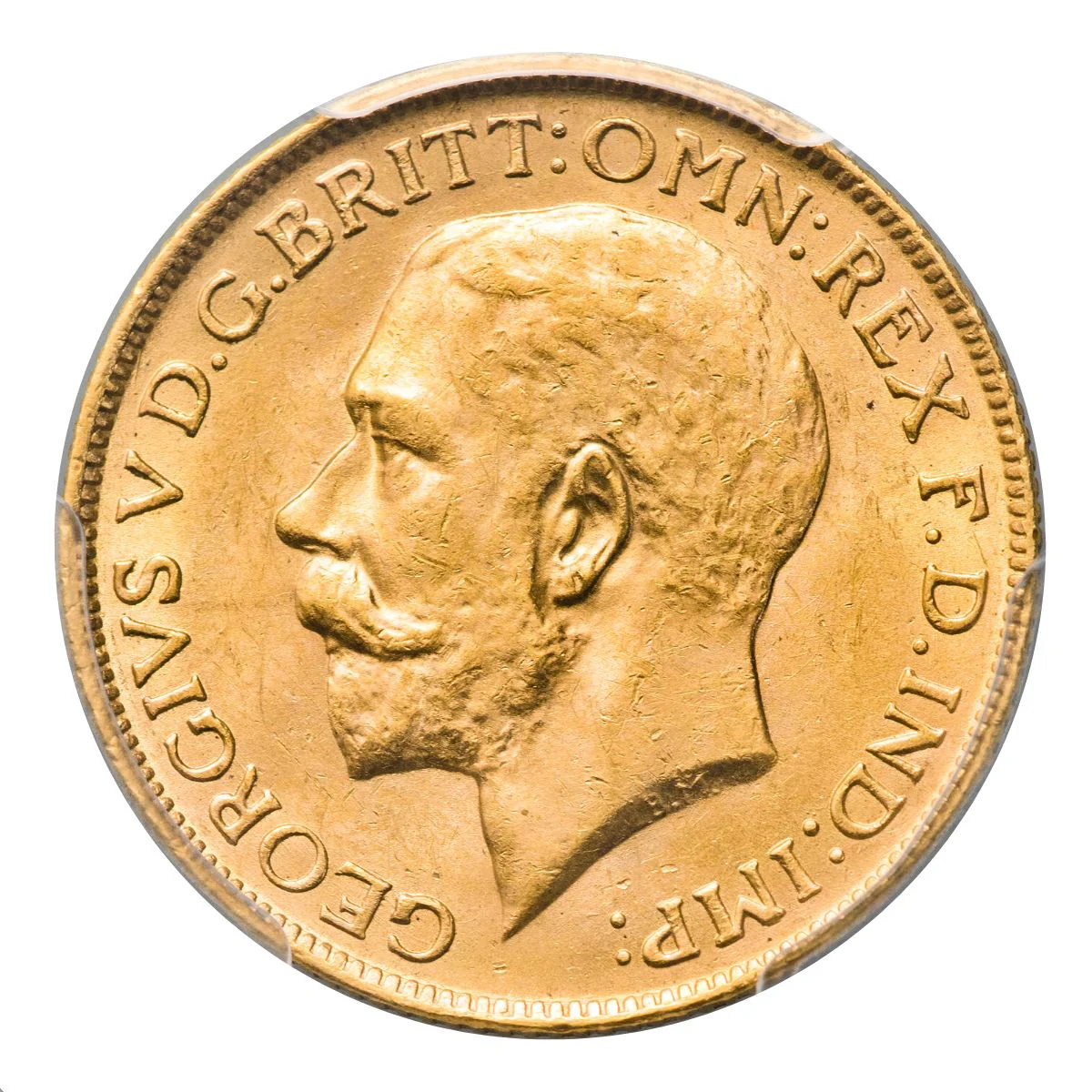 George V 1922M Gold Sovereign PCGS MS63 (Choice Uncirculated) - Image 2