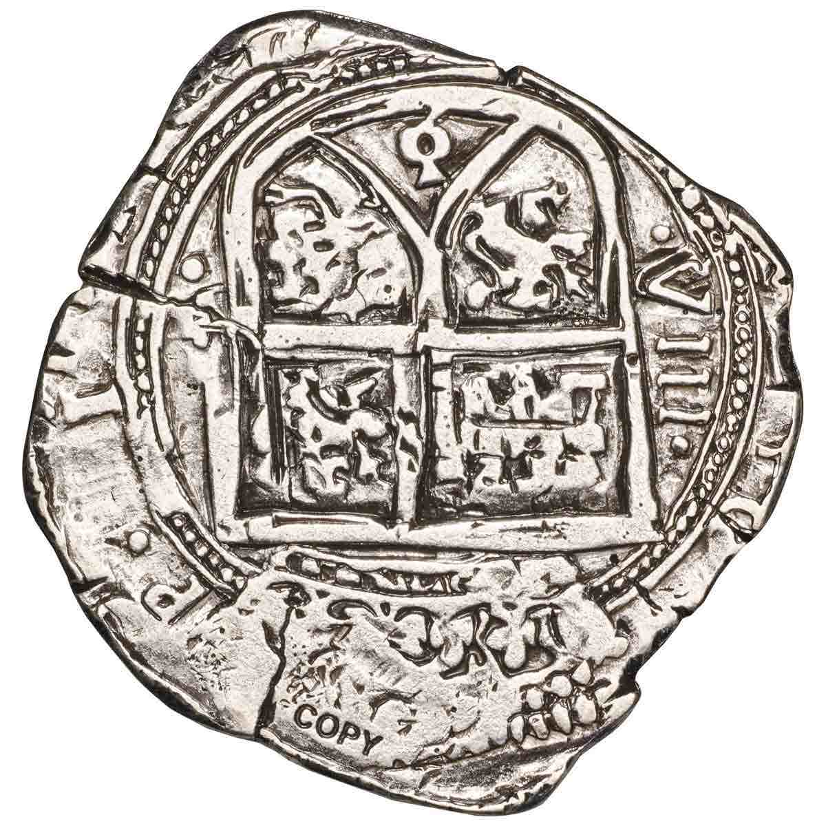 Gilt Dragon Silver 8 Reales Replica - Image 2