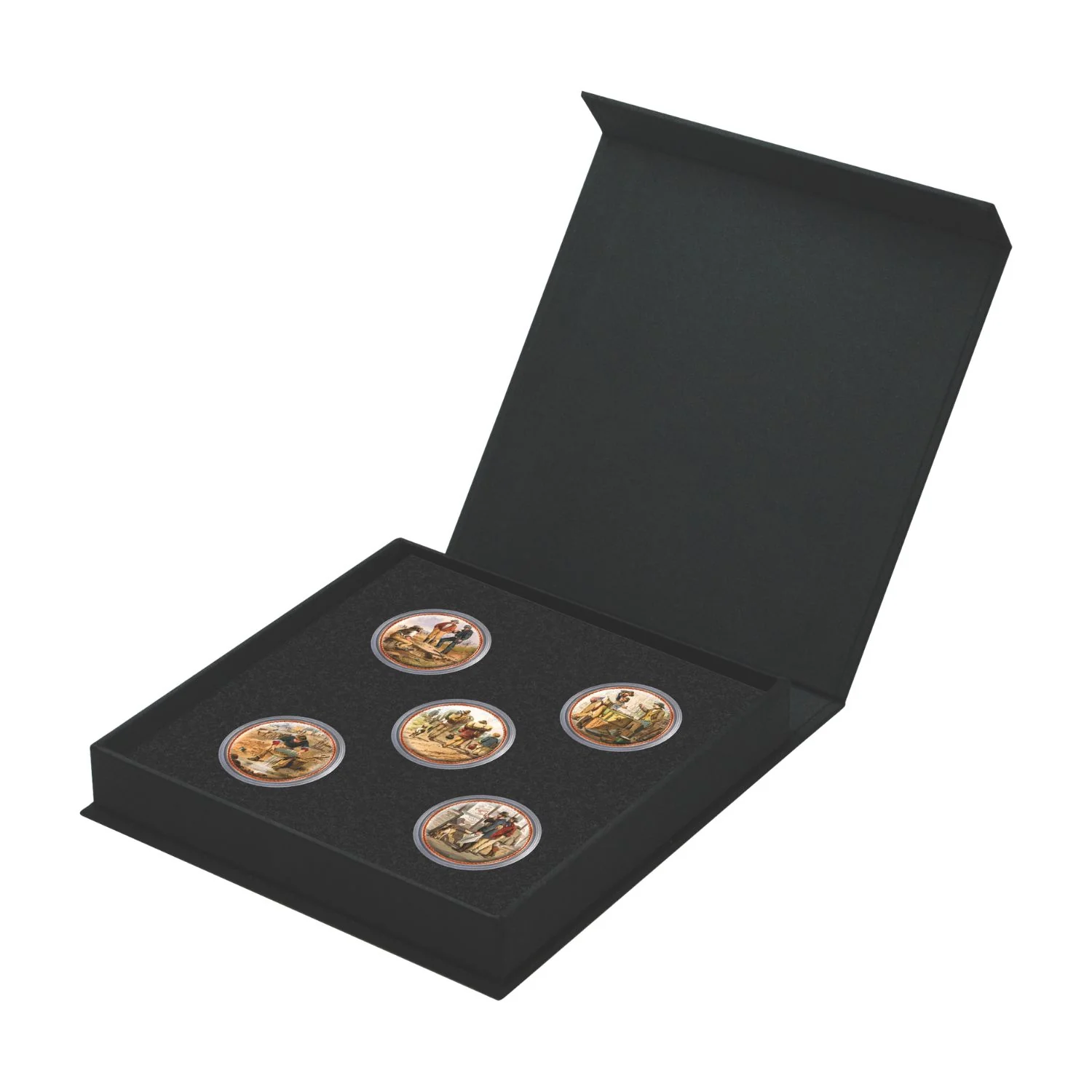 Gold Rush - The Paintings of S.T. Gill Enamel Penny 5-Coin Collection - Image 8