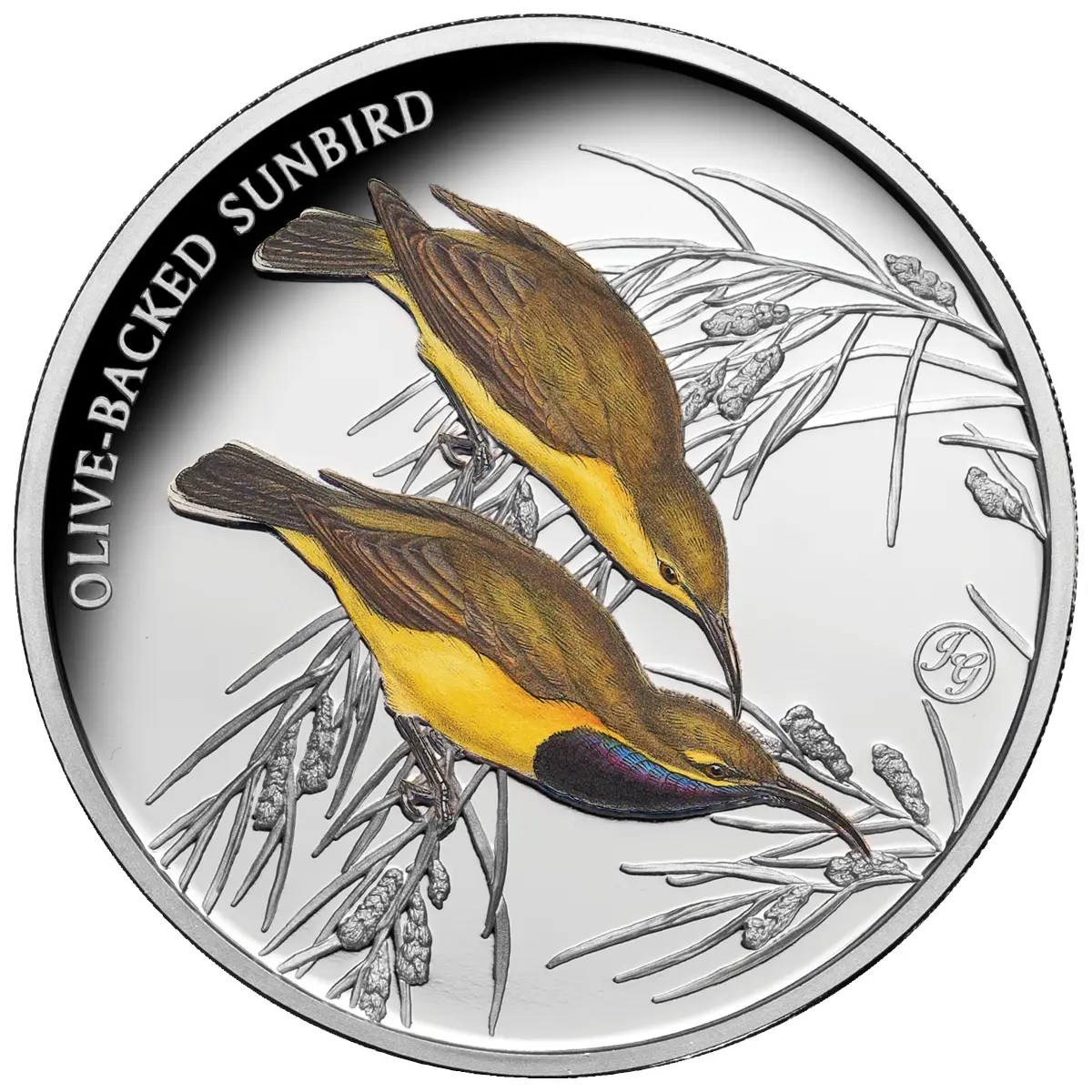 Birds of Australia Sunbird Silver-plated Prooflike Commemorative