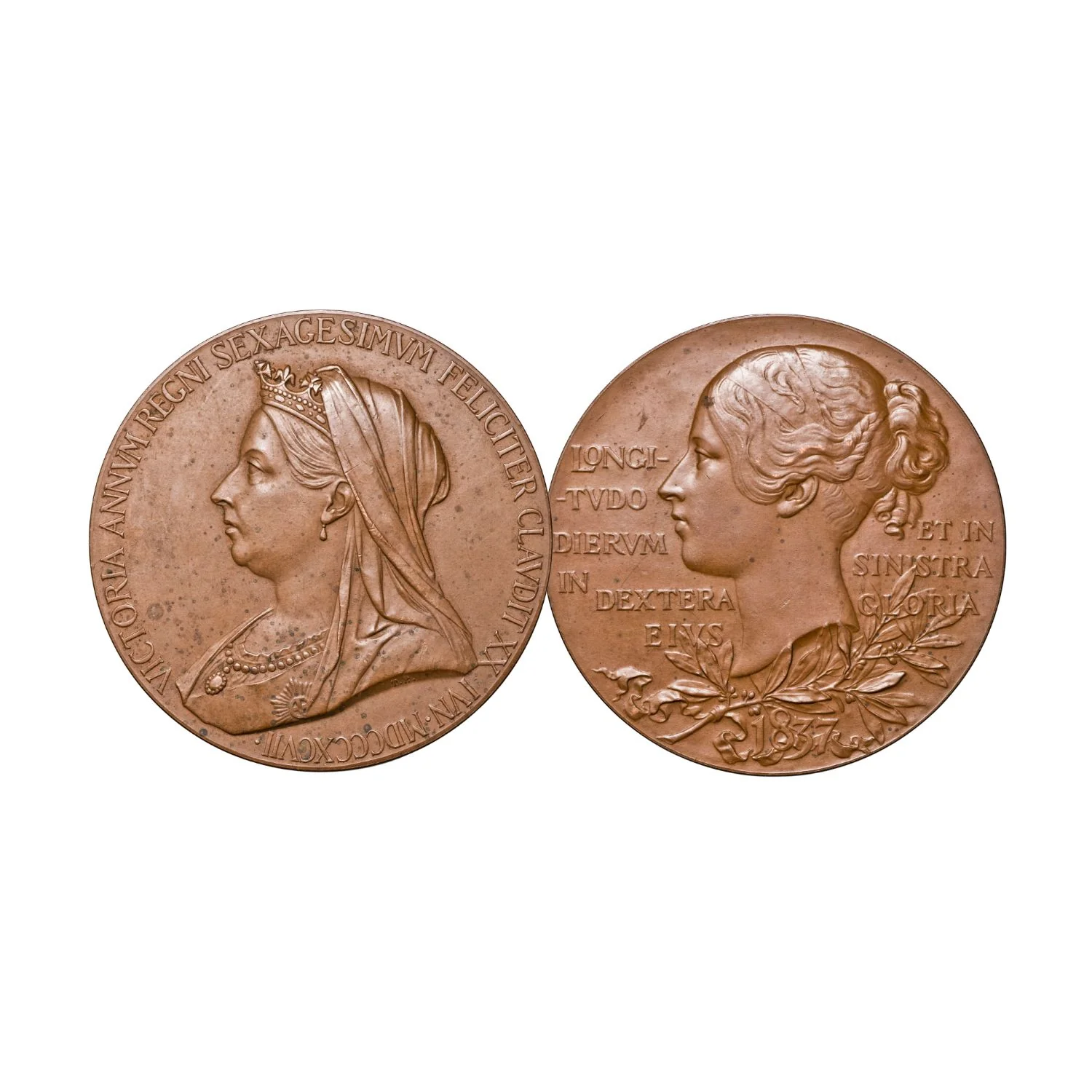 Great Britain Queen Victoria 1897 Diamond Jubilee Bronze Medal Extremely Fine