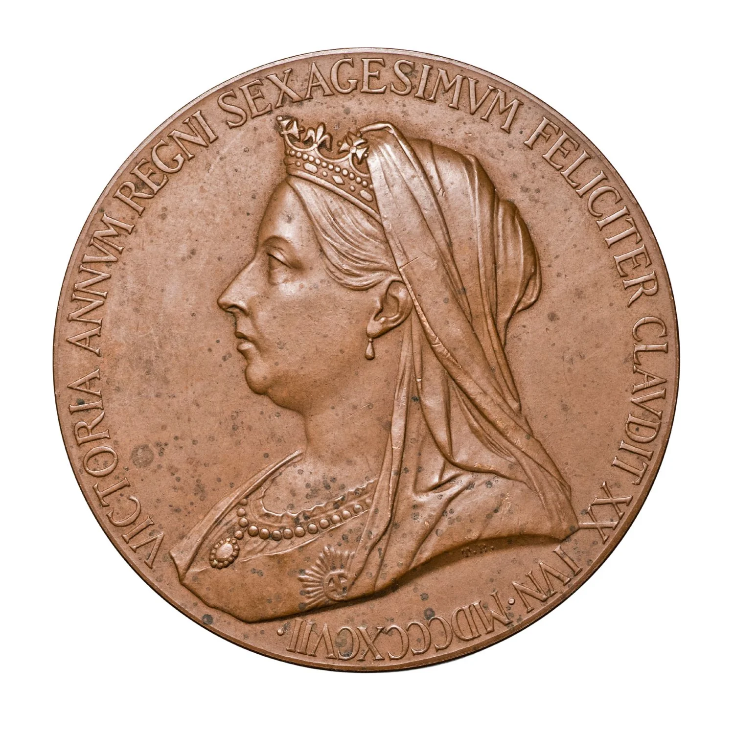 Great Britain Queen Victoria 1897 Diamond Jubilee Bronze Medal Extremely Fine - Image 3
