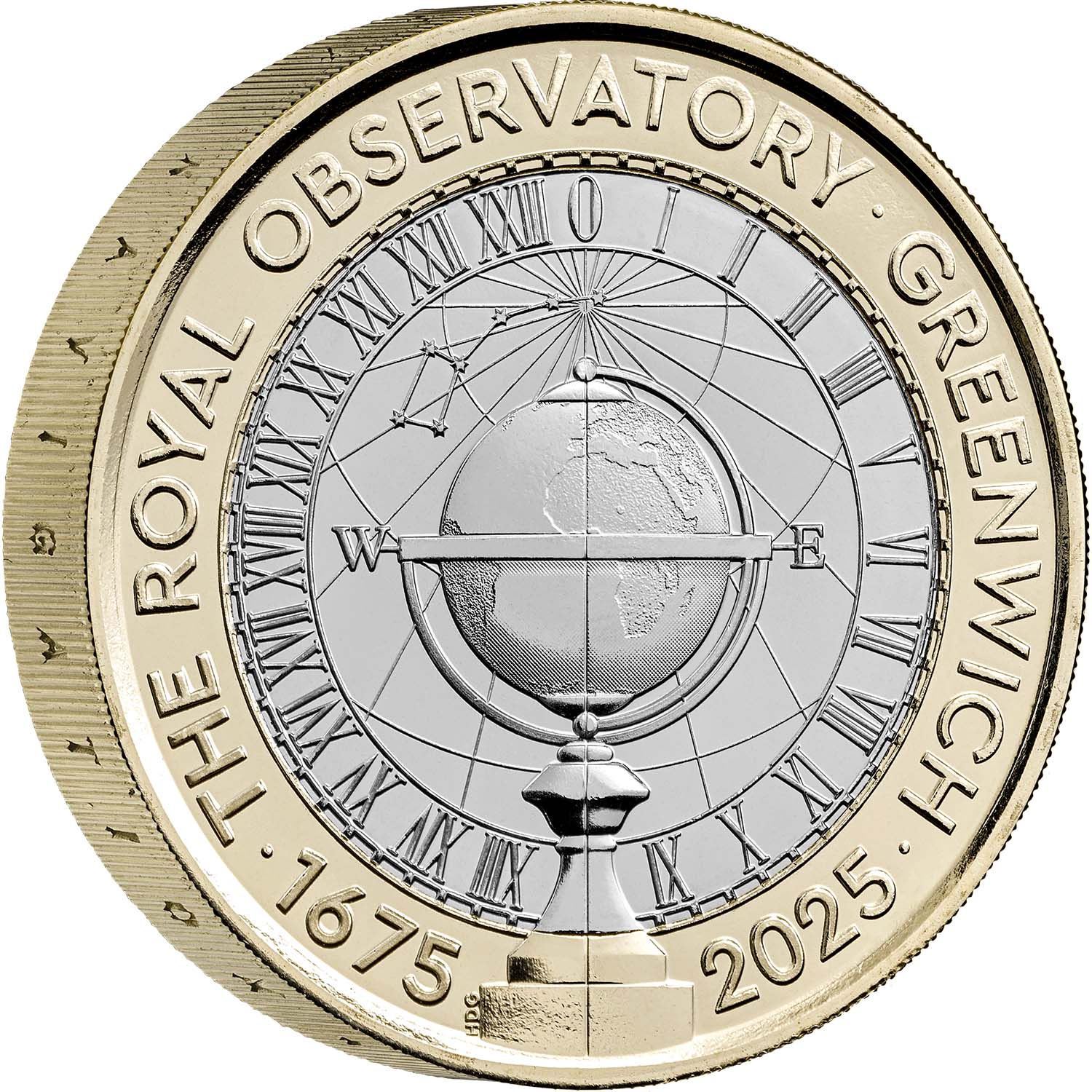 Great Britain 350th Anniversary of the Royal Observatory 2025 £2 Bimetal Brilliant Uncirculated Coin