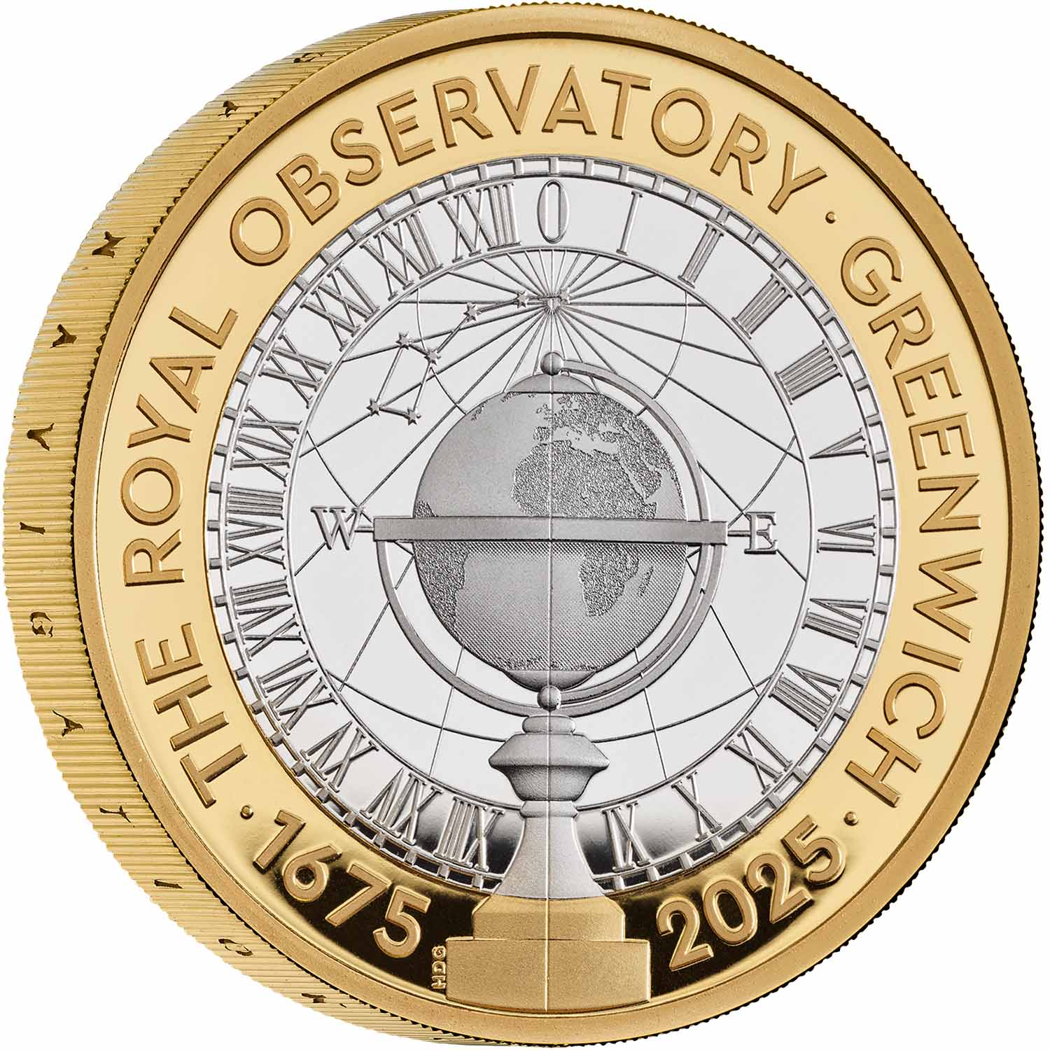 Great Britain 350th Anniversary of the Royal Observatory 2025 £2 Bimetal Silver Proof Coin