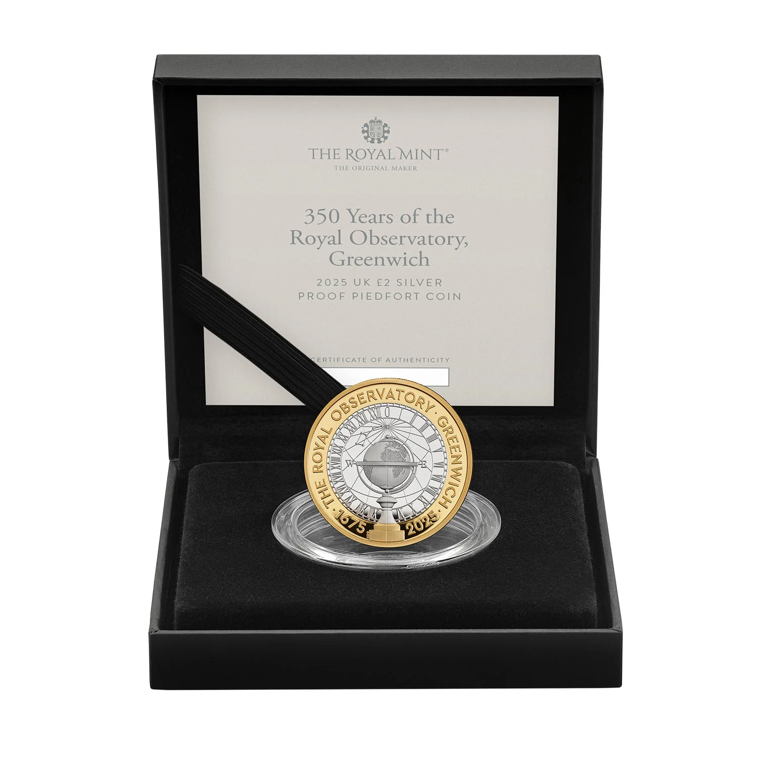 Great Britain 350th Anniversary of the Royal Observatory 2025 £2 Bimetal Silver Proof Piedfort Coin - Image 3