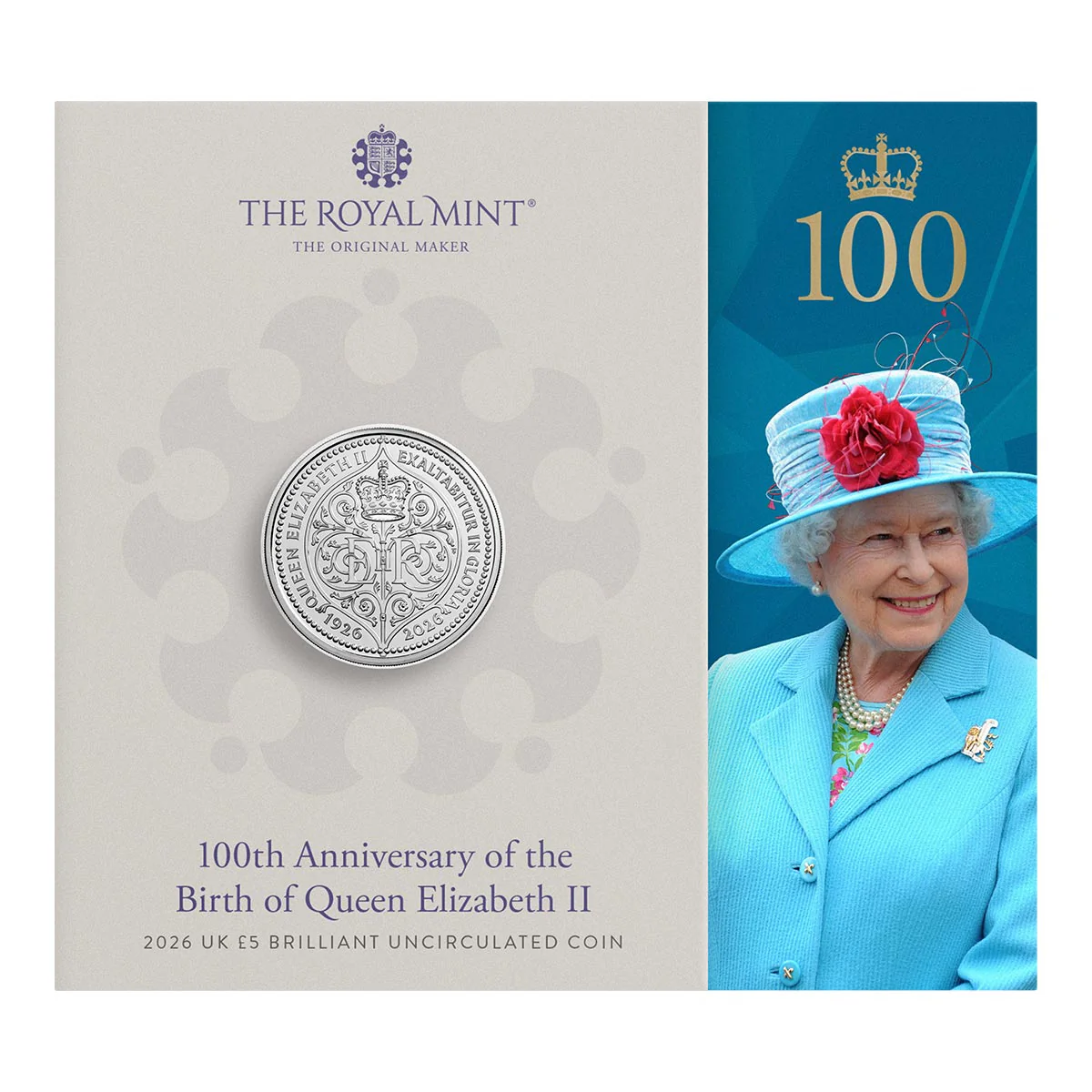 Great Britain Centenary of the Birth of Queen Elizabeth II 2026 £5 Cupro-Nickel Brilliant Uncirculated Coin - Image 3