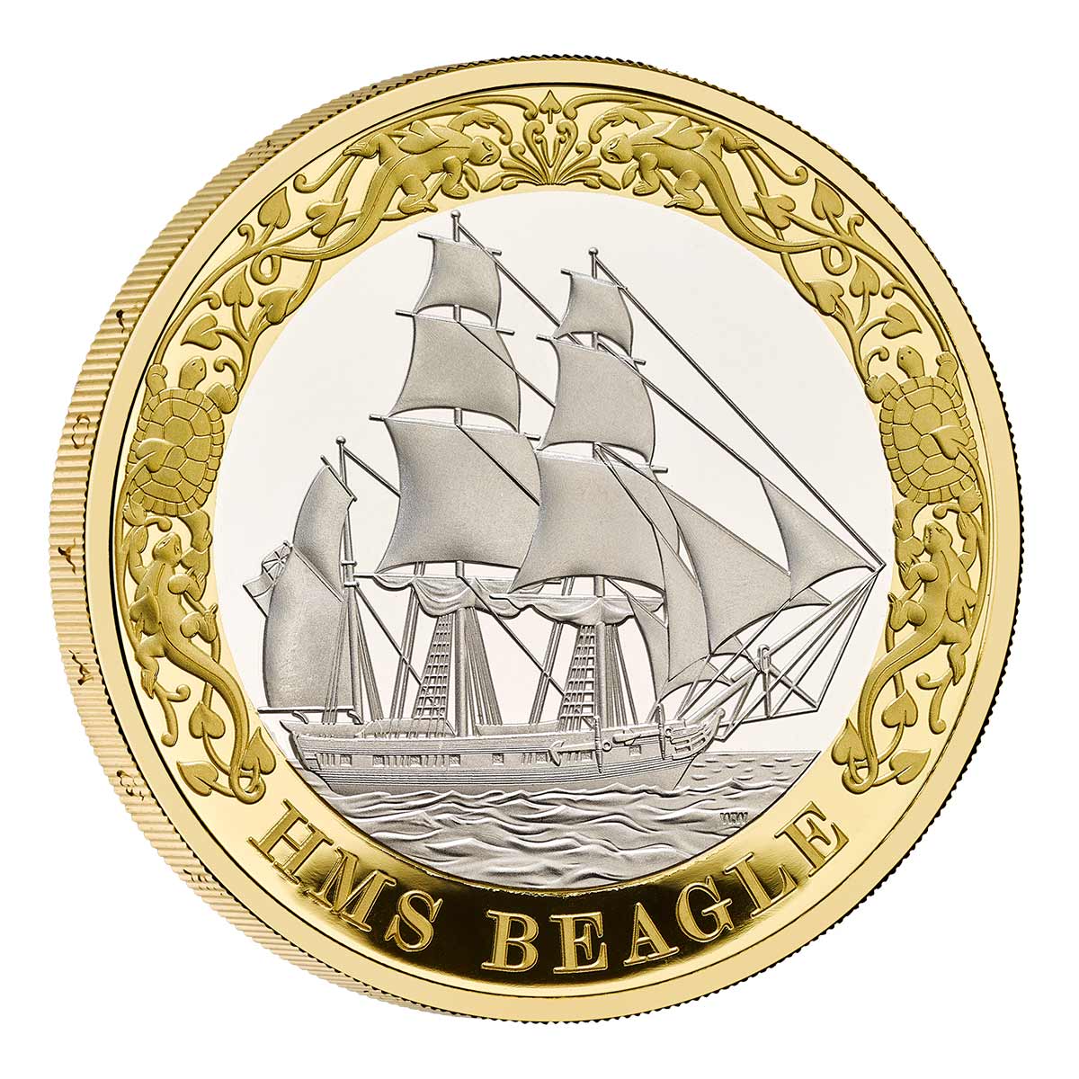 Great Britain HMS Beagle 2026 £2 Bimetal Silver Proof Coin - Image 3
