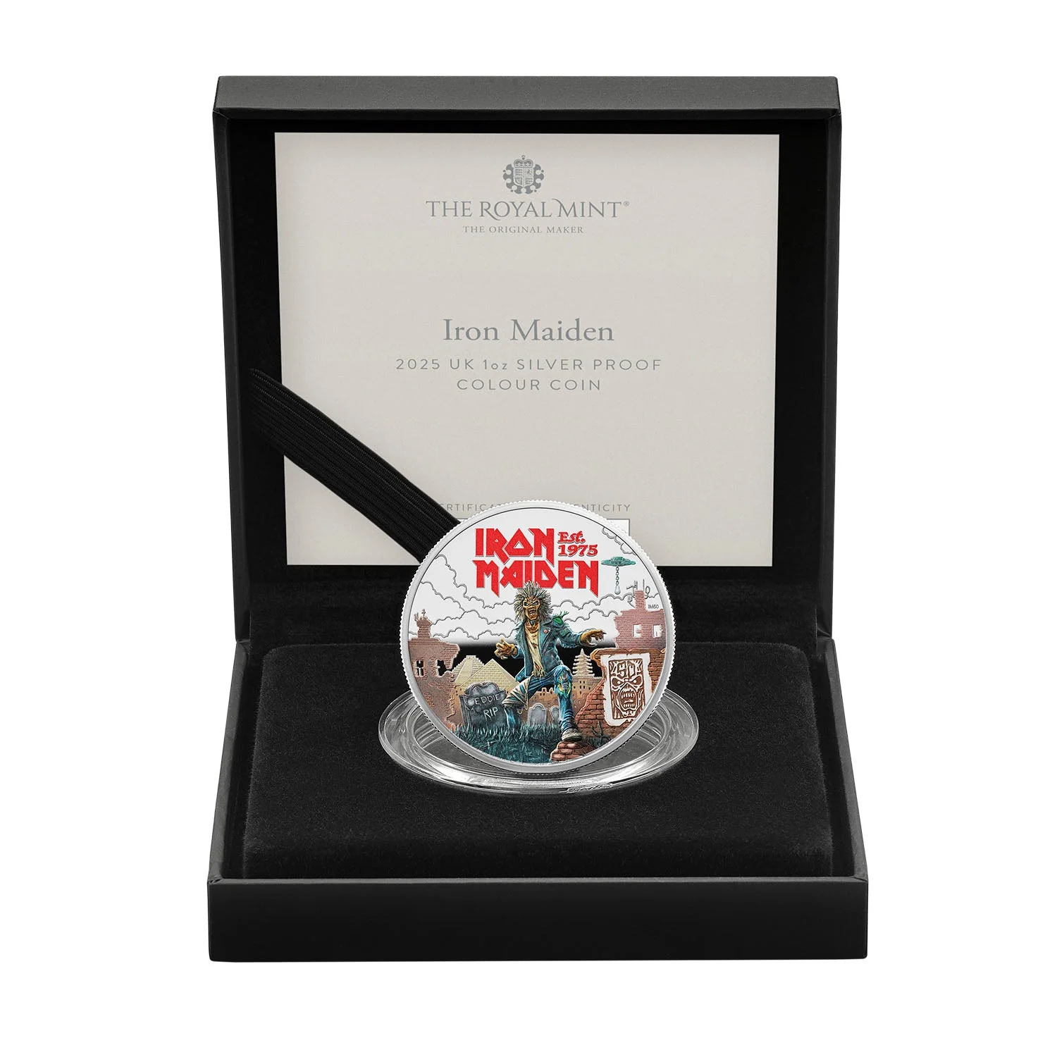 Great Britain Iron Maiden 2025 £5 1oz Silver Proof Colour Coin - Image 3
