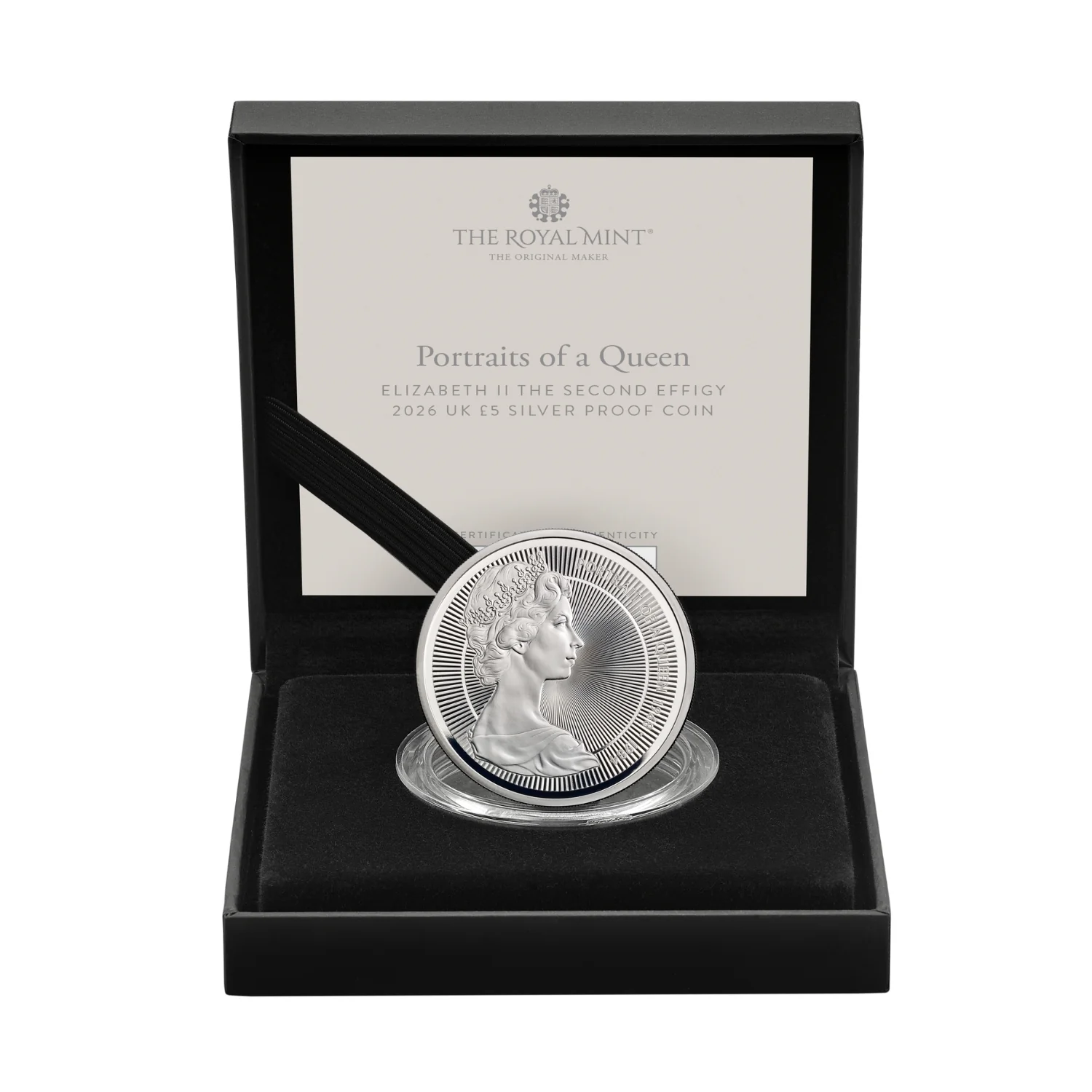 Great Britain Portraits of Queen Elizabeth II 2026 £5 Arnold Machin Silver Proof Coin - Image 3