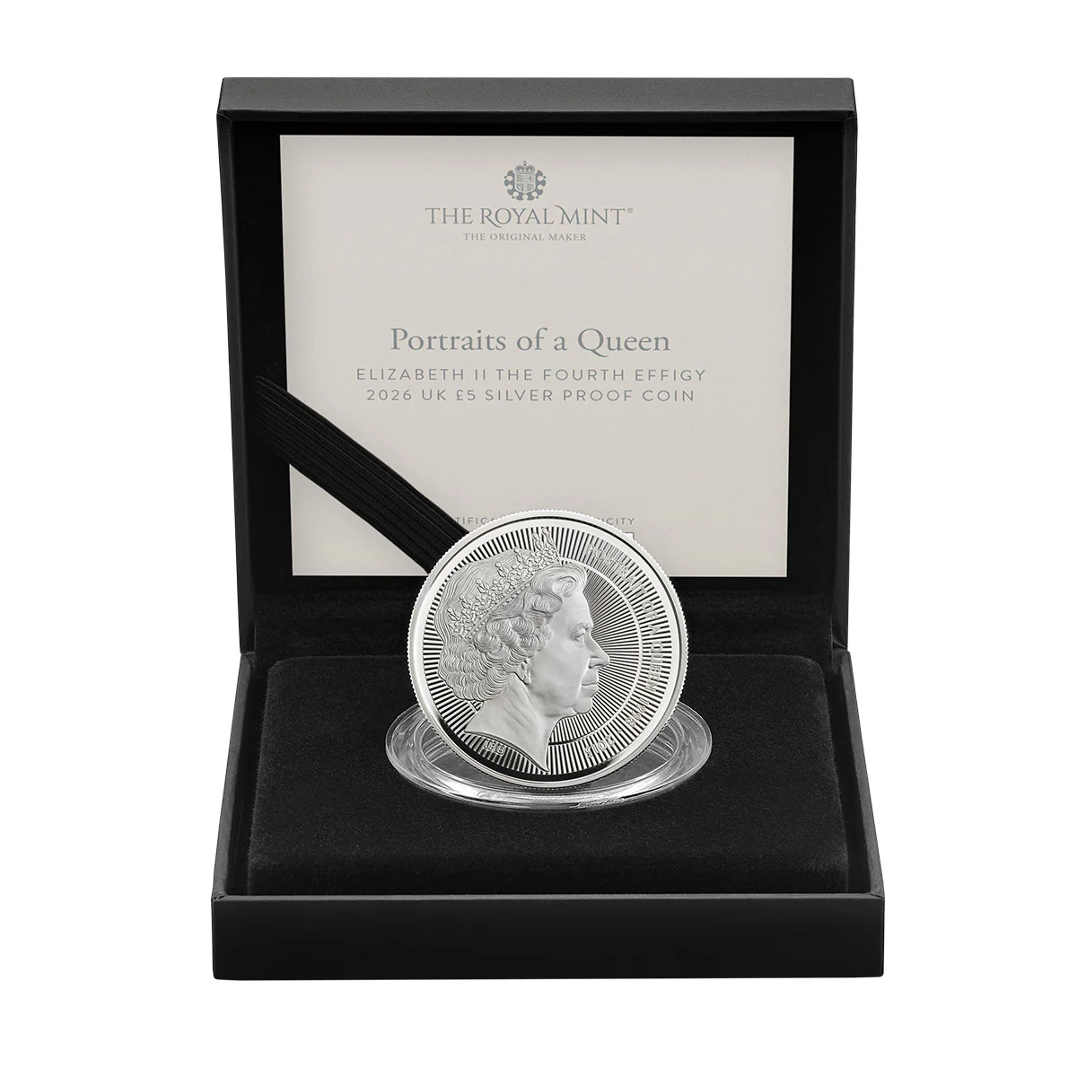 Great Britain Portraits of Queen Elizabeth II 2026 £5 Ian Rank-Broadley 1oz Silver Proof Coin - Image 3
