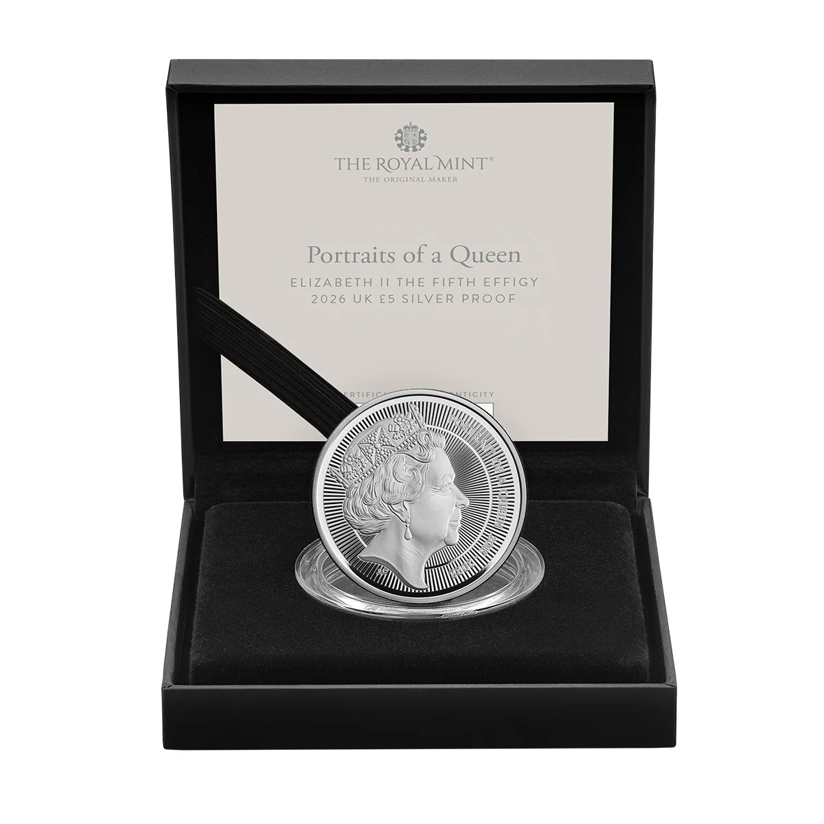 Great Britain Portraits of Queen Elizabeth II 2026 £5 Jody Clark Silver Proof Coin - Image 3