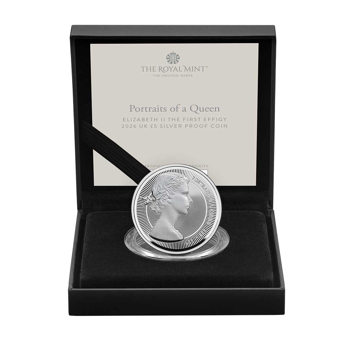 Great Britain Portraits of Queen Elizabeth II 2026 £5 Mary Gilick Silver Proof Coin - Image 3
