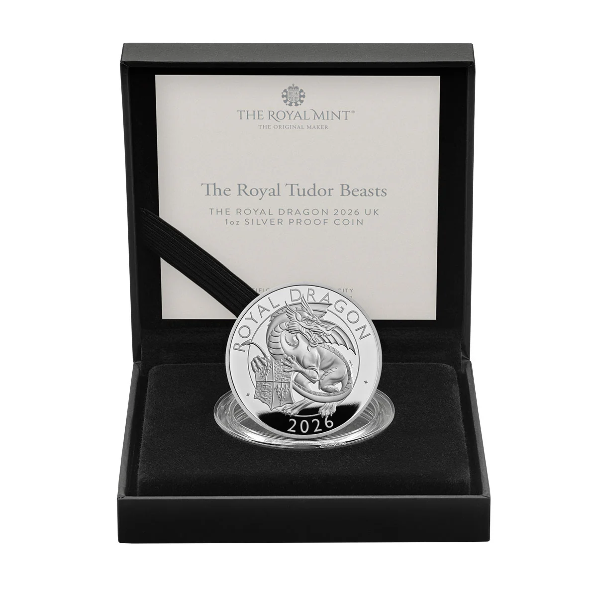 Great Britain Royal Tudor Beasts 2026 £2 Royal Dragon 1oz Silver Proof Coin - Image 4