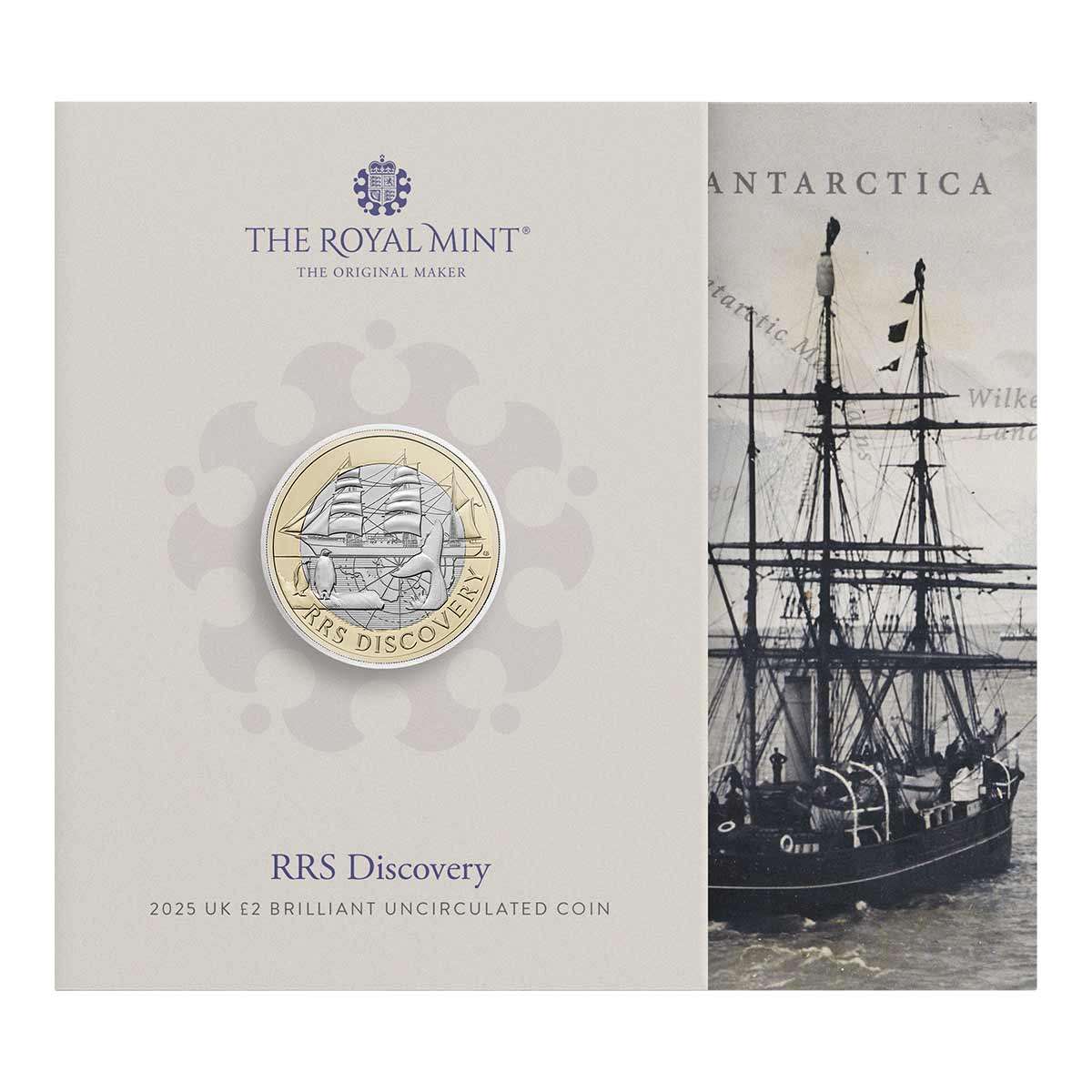 Great Britain RRS Discovery 2025 £2 Bimetal Brilliant Uncirculated Coin - Image 3