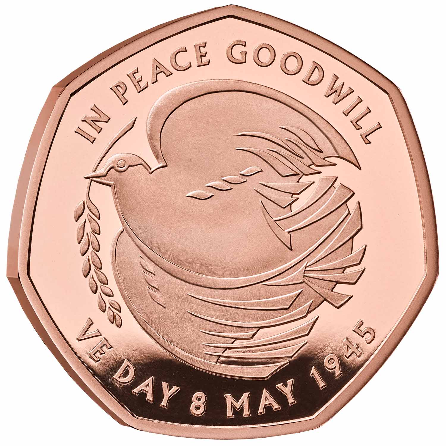 Great Britain The 80th Anniversary of VE Day 2025 50p Gold Proof Coin