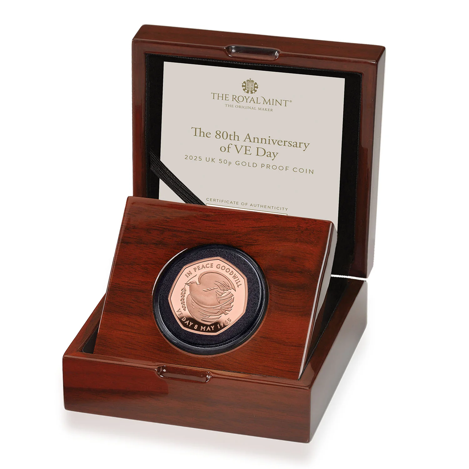 Great Britain The 80th Anniversary of VE Day 2025 50p Gold Proof Coin - Image 3